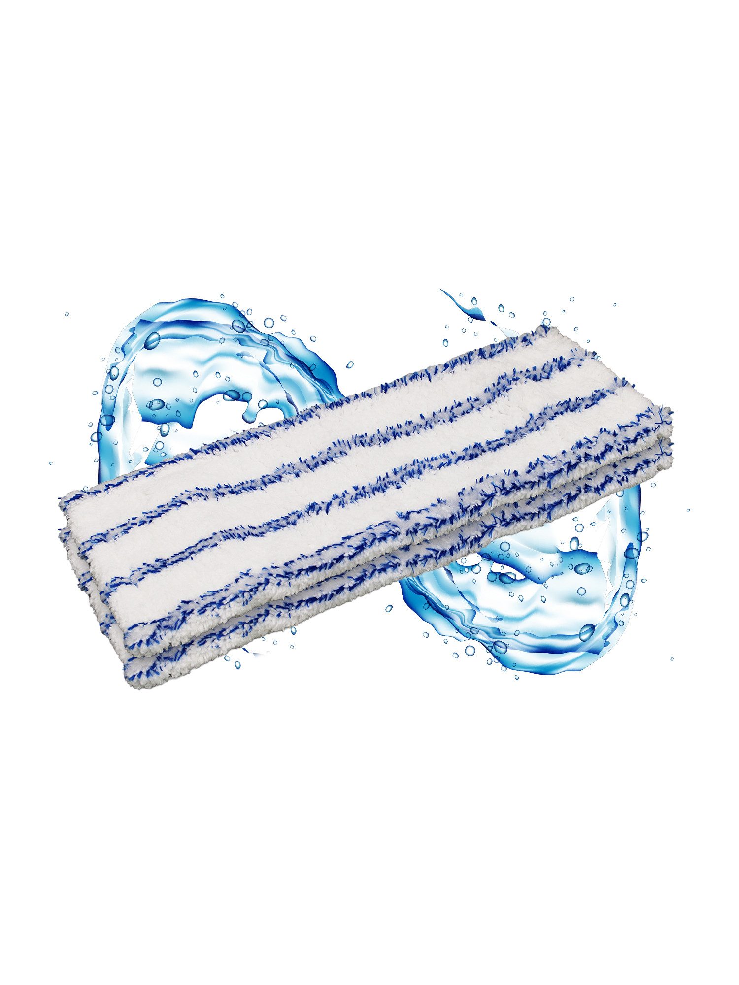 Moppland Mikrofaser Wischbezug Profi 40cm/50cm – Ersatzbezug Waschbar bis 90°C Wischmopp-Ersatzkopf (40, Einzelartikel, 2-tlg., Wischmopp Ersatzbezug, Waschbar bis 90°C, saugstark, langlebige, wiederverwendbar, reusable)