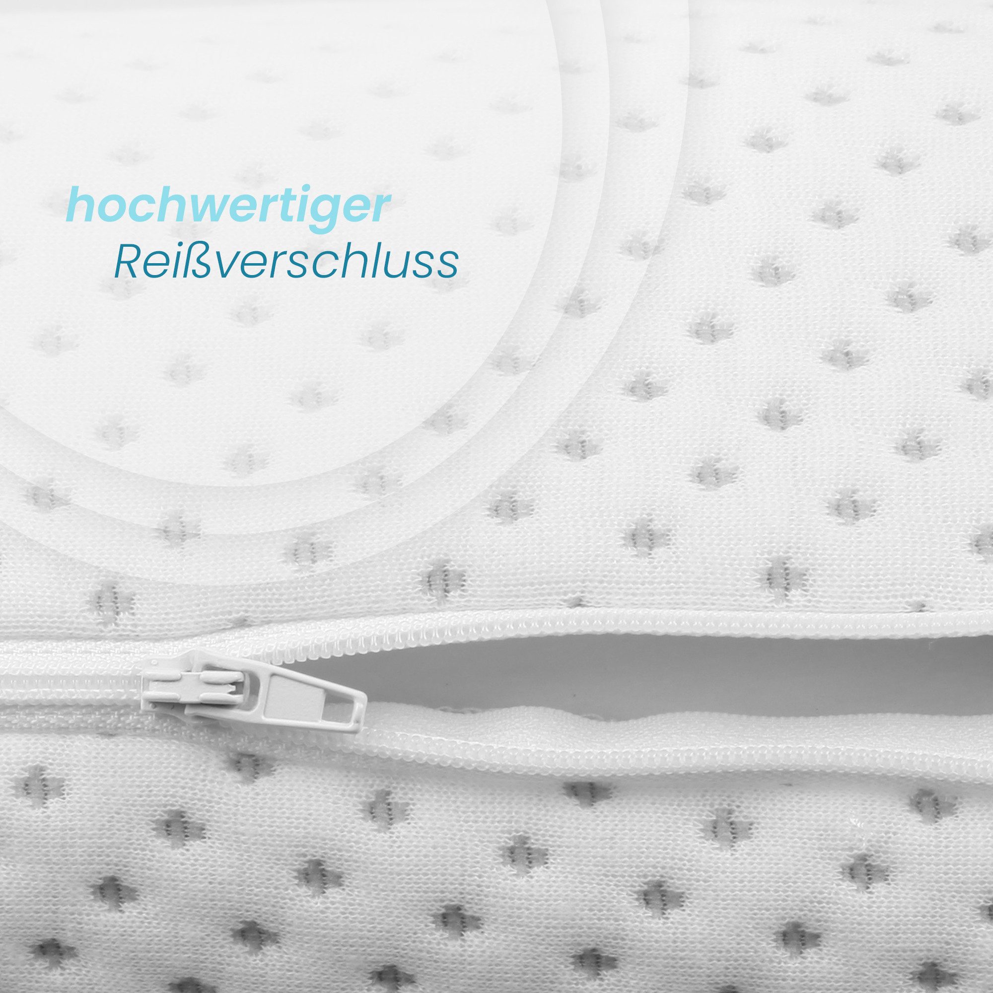 Bestlivings Visko-Kissen mit "Silver-Protect" Bezug (antibakteriell & geruchshemmend), Füllung: Polyurethan, Bezug: Polyester, Seitenschläfer, Bauchschläfer, Rü – Bild 5 von 5