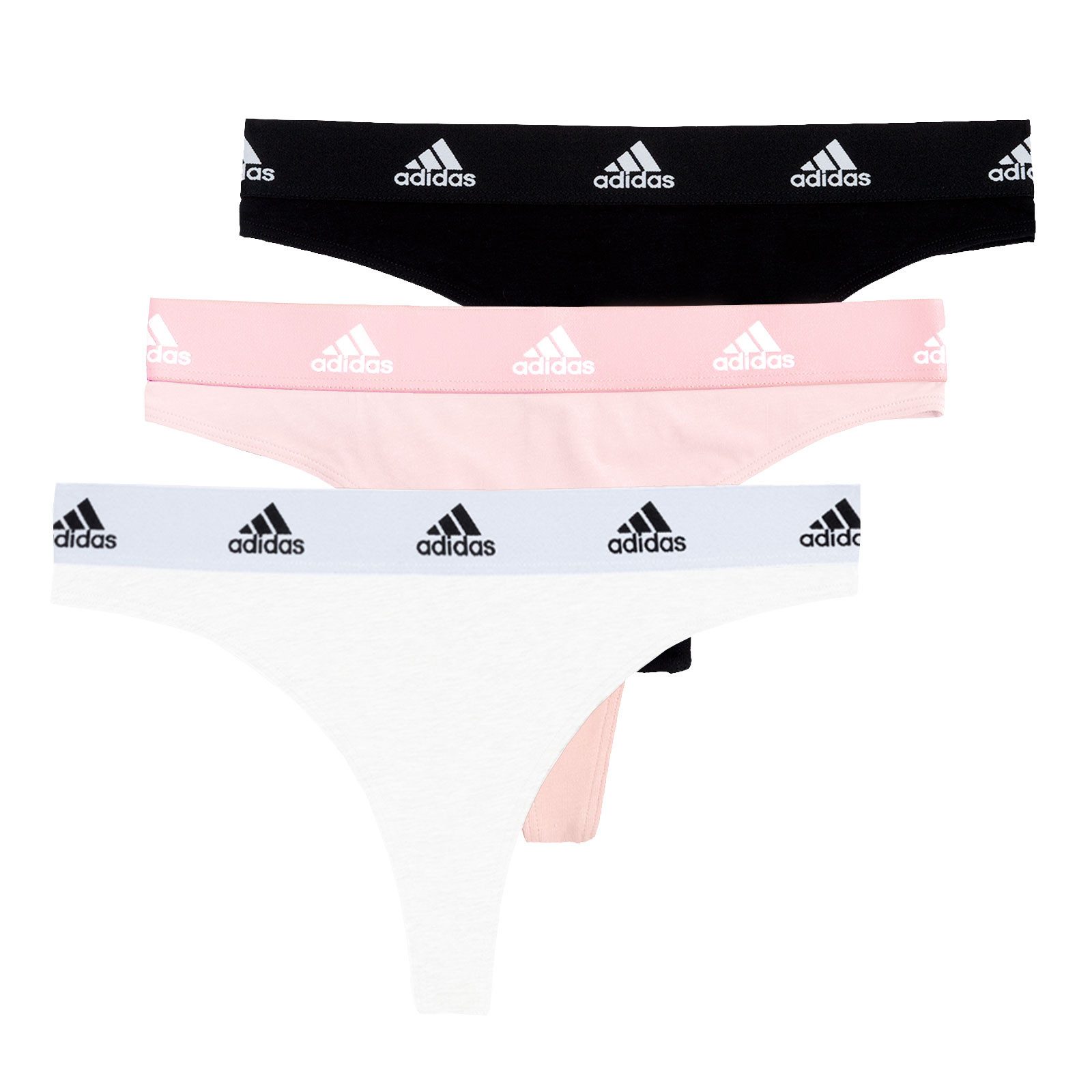 adidas Sportswear String Thong Cotton Logo (3-St., 3er Set) mit elastischem Komfortbund