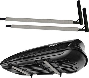 QLS WSB Dachbox-Halterung, (bis 32,50 Zoll, Set, aus Stahl mit Schaum Puffer, für Dachkoffer Gartengeräte Skibox Sportgeräte Surfbrett iSUP)
