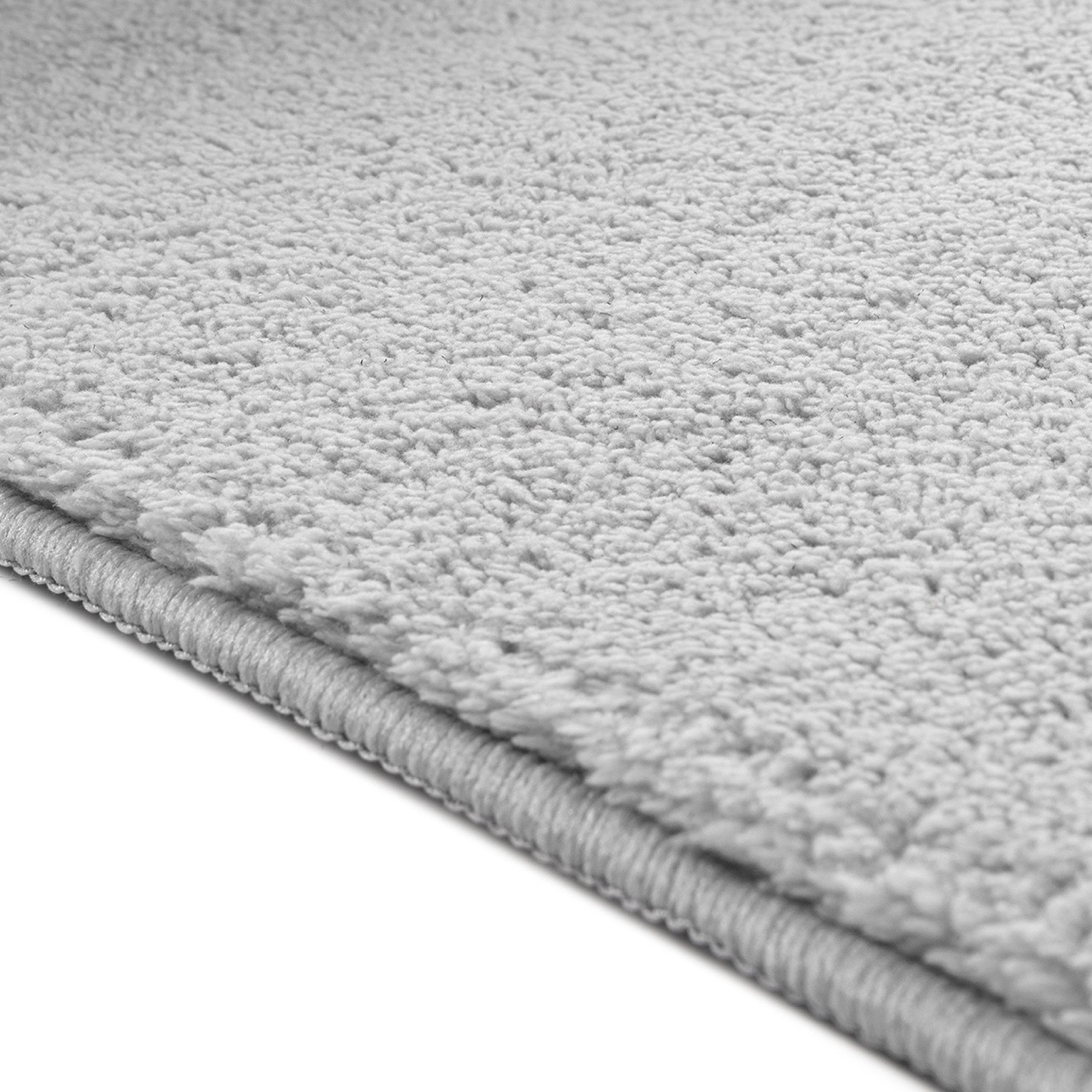 TeppichHome24 Teppich Teppich silber weich dekorativ pflegeleicht, rechteckig – Bild 5 von 5