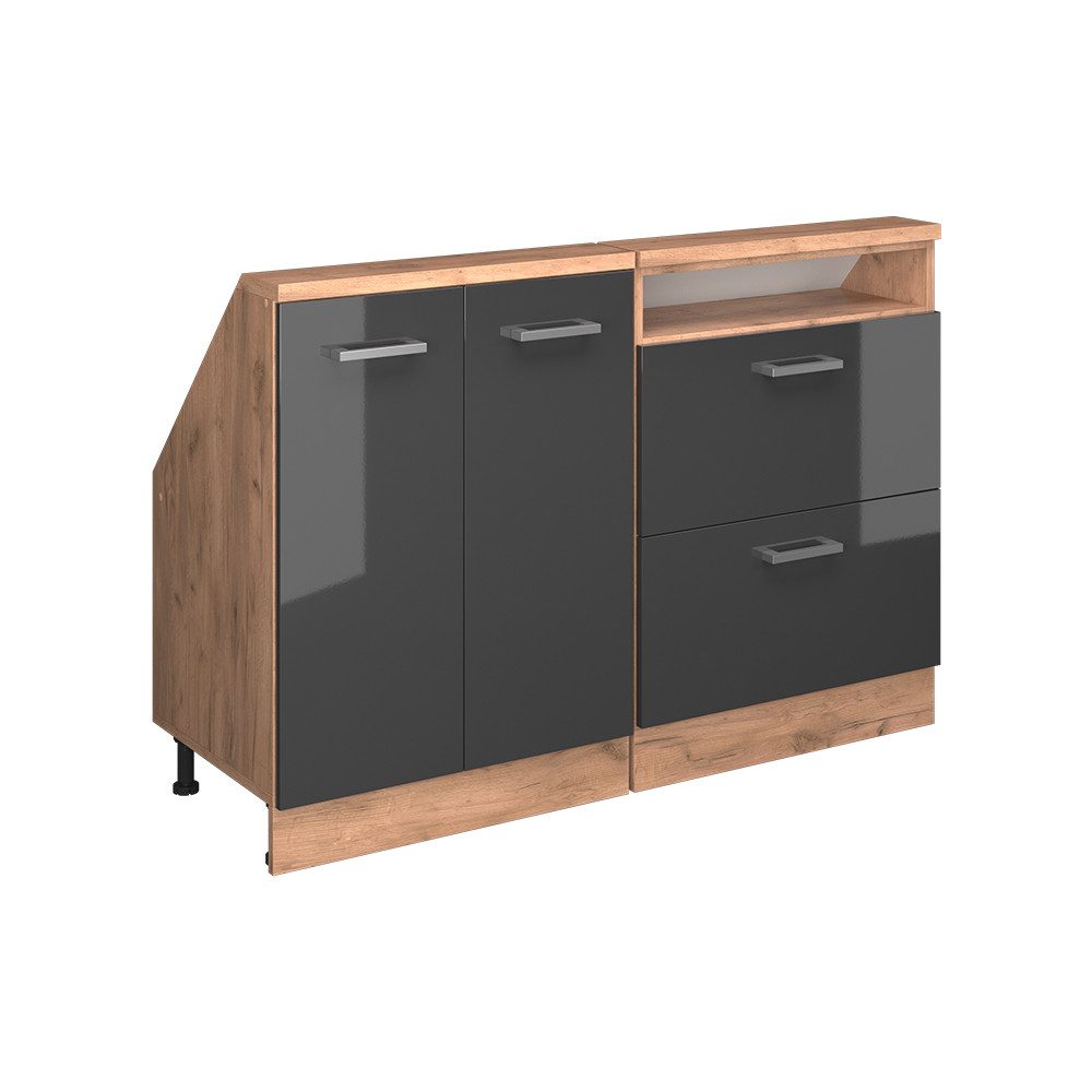 Vicco Unterschrank R-Line, Anthrazit Hochglanz/Goldkraft Eiche, günstig online kaufen