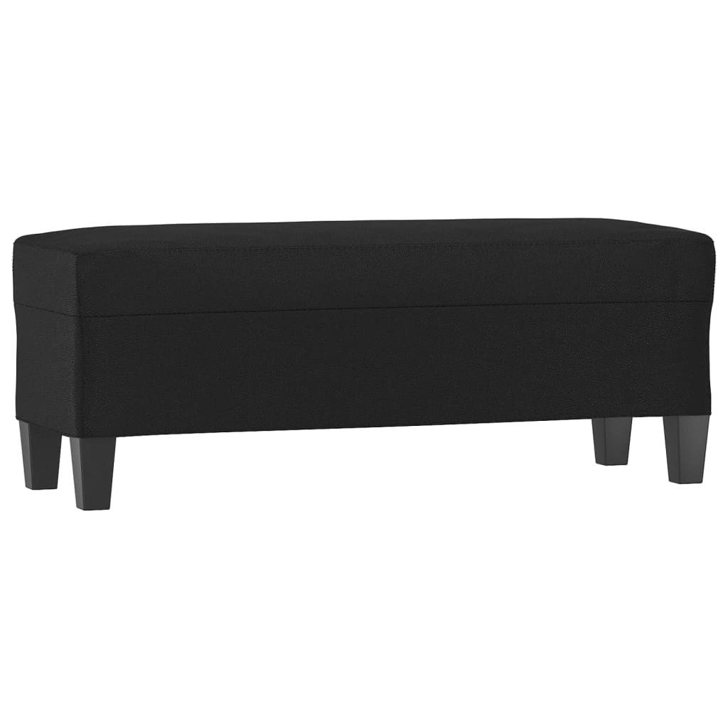 vidaXL Sitzbank Sitzbank Schwarz 100x35x41 cm Kunstleder