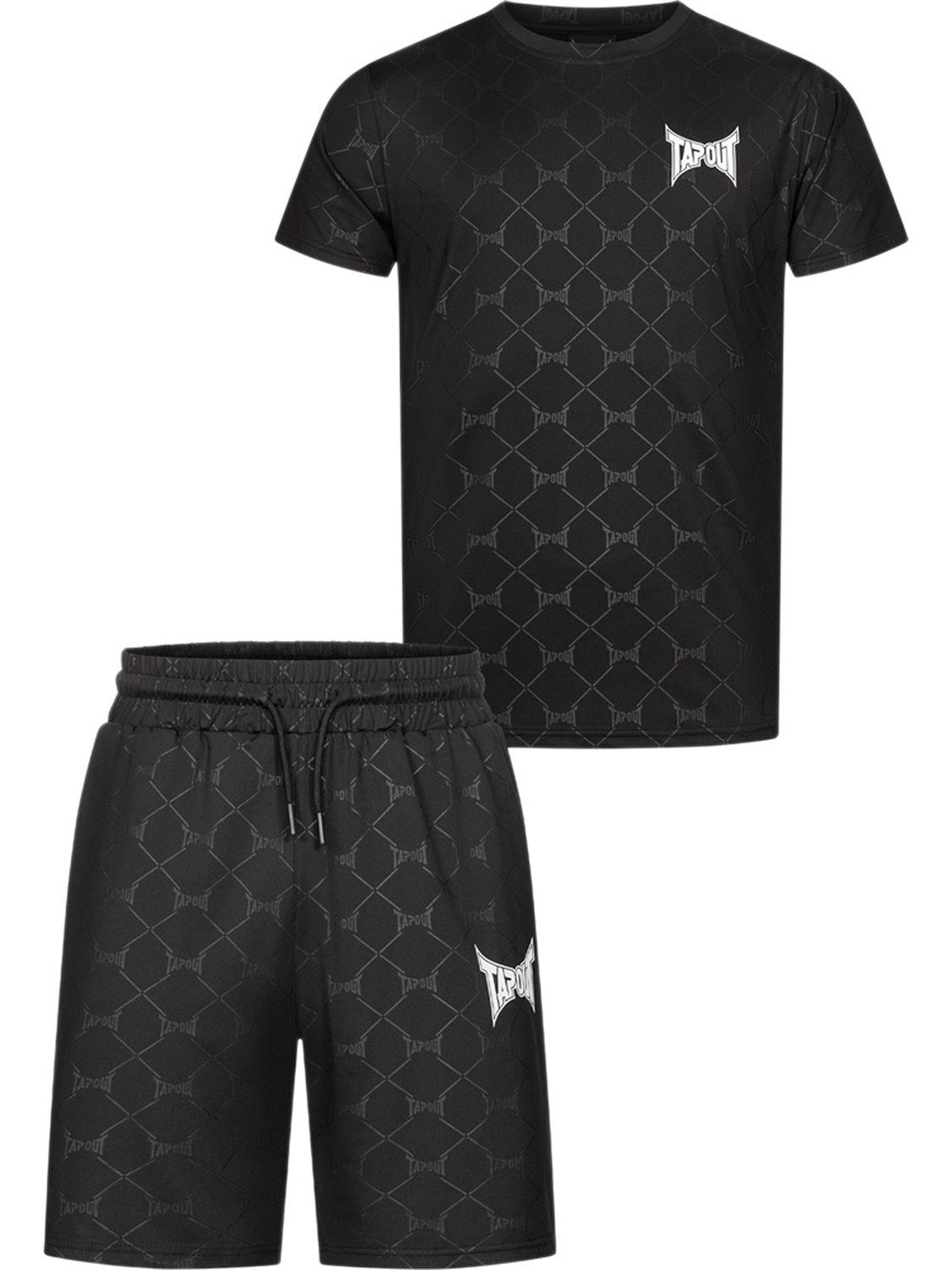 TAPOUT Trainingsanzug Philios Herren T-Shirt & Shorts Set normale Passform