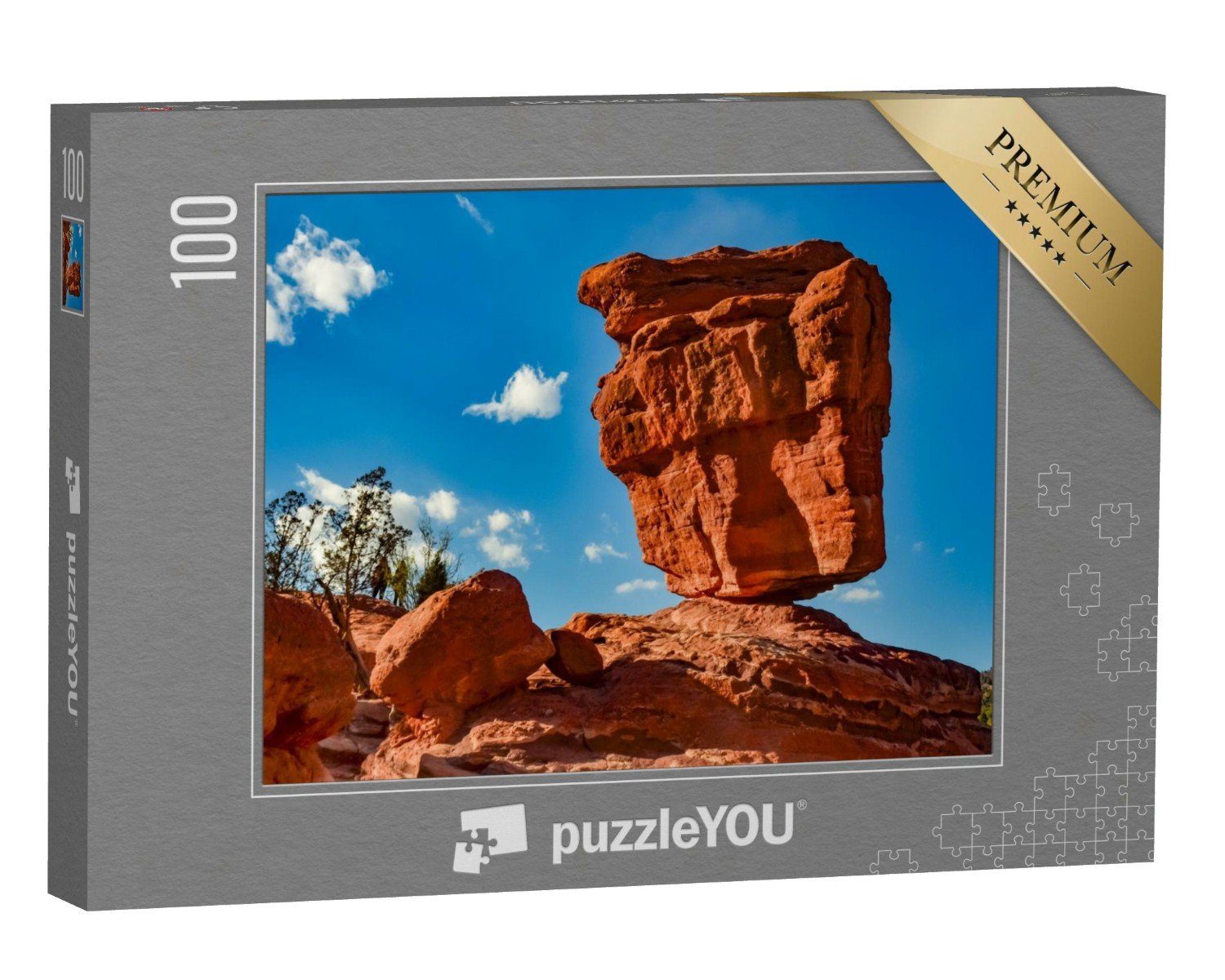 puzzleYOU Puzzle The Balanced Rock, Garten der Götter, Colorado, 100 Puzzleteile, puzzleYOU-Kollektionen Felsen