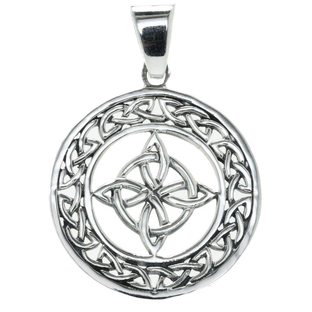 HOPLO Kettenanhänger Vier keltische Elemente Schmuck Anhänger 925er Silber 34x23mm