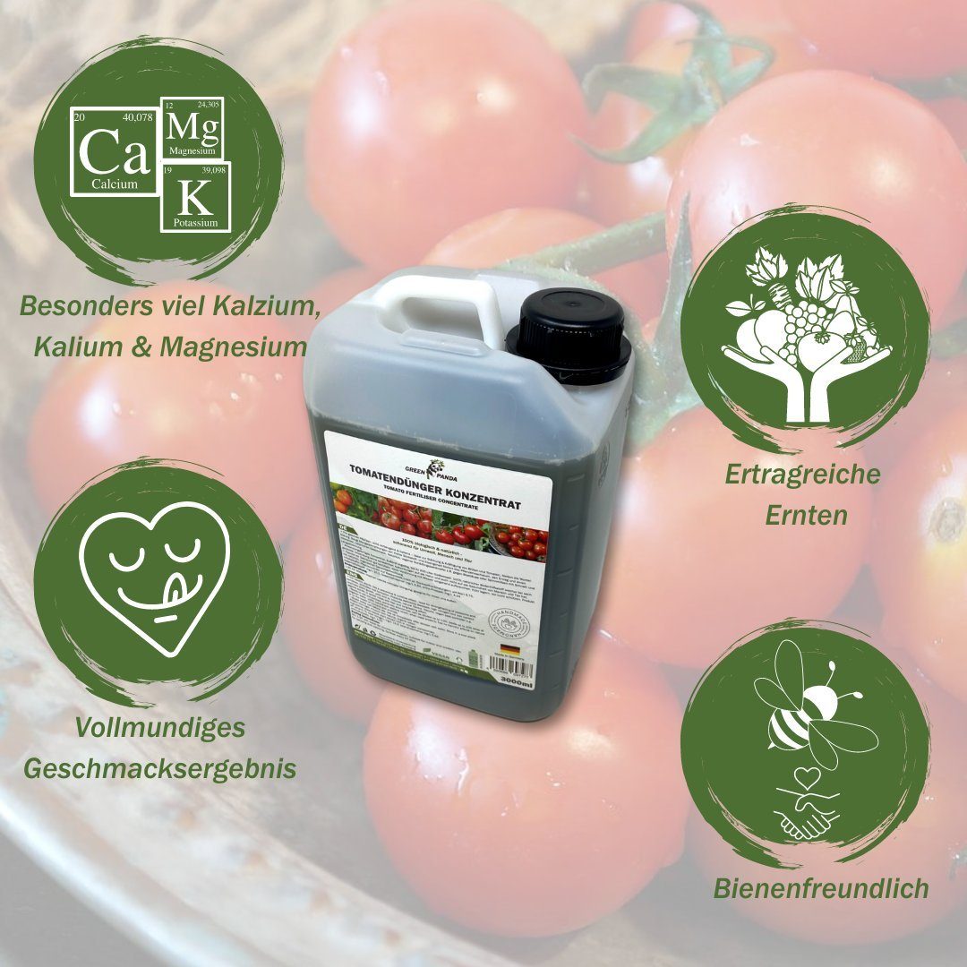 GreenPanda Tomatendünger Bio Calciumdünger für Tomaten - Verbessert Ernte & Geschmack!, Kanister, 1-St., 3 Liter Pflanzenstärkungsmittel!