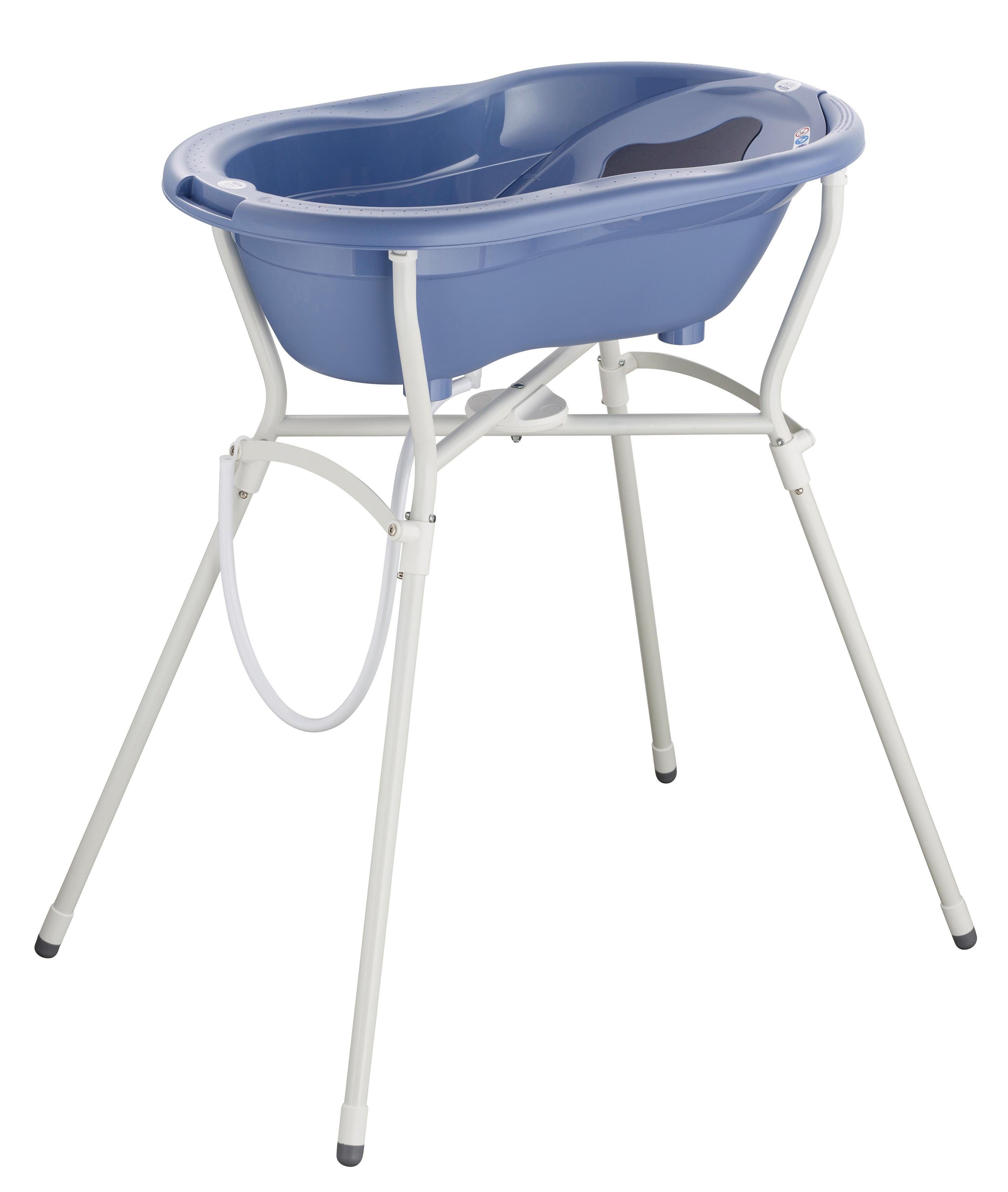 Rotho Babydesign Babywanne Pflegeset Mit Wannenstander Cool Blue