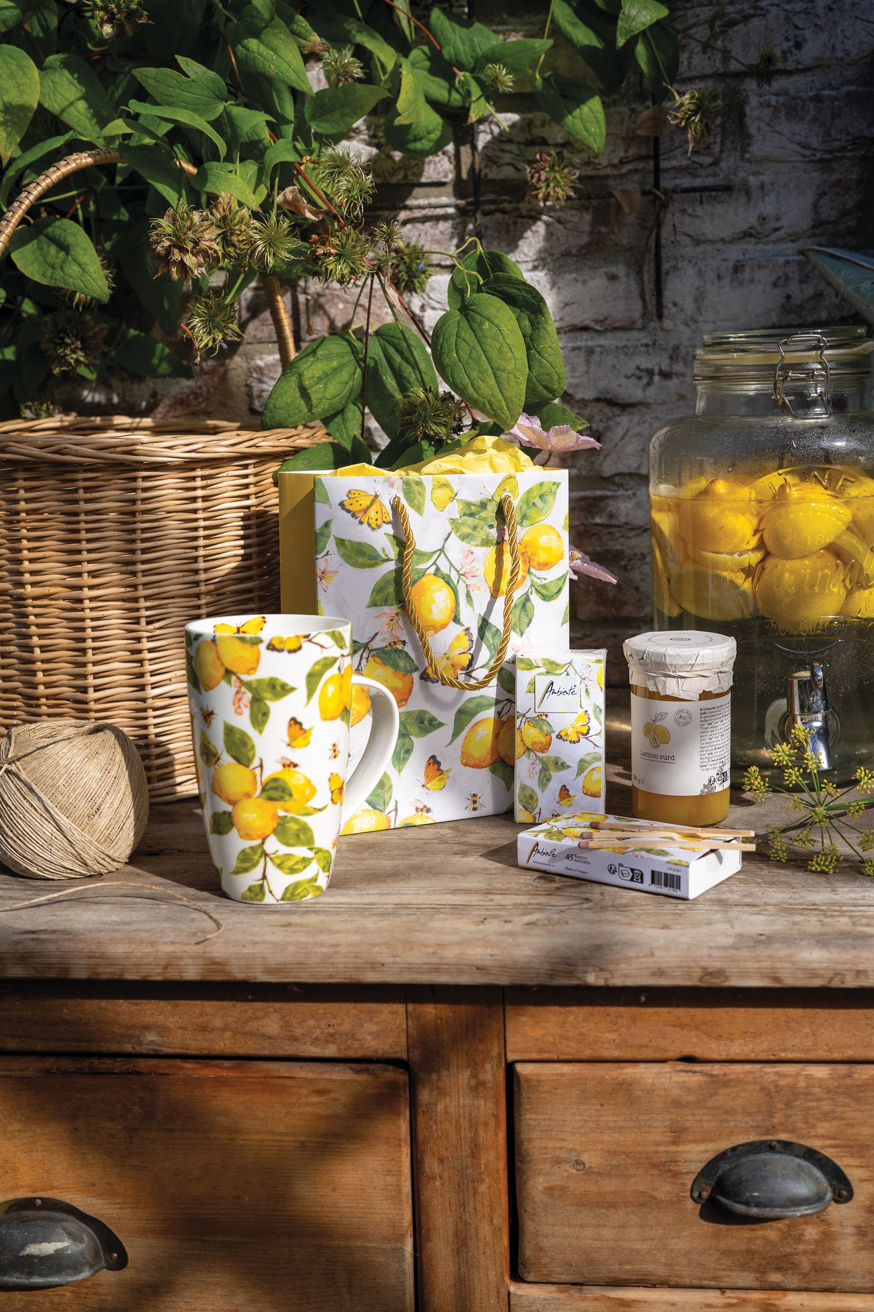 Ambiente® Müslischale Fresh lemons, Porzellan, (1-tlg), Porzellan-Schüssel New Bone China Ø 14 Höhe 6,5cm Volumen ca.0,4l