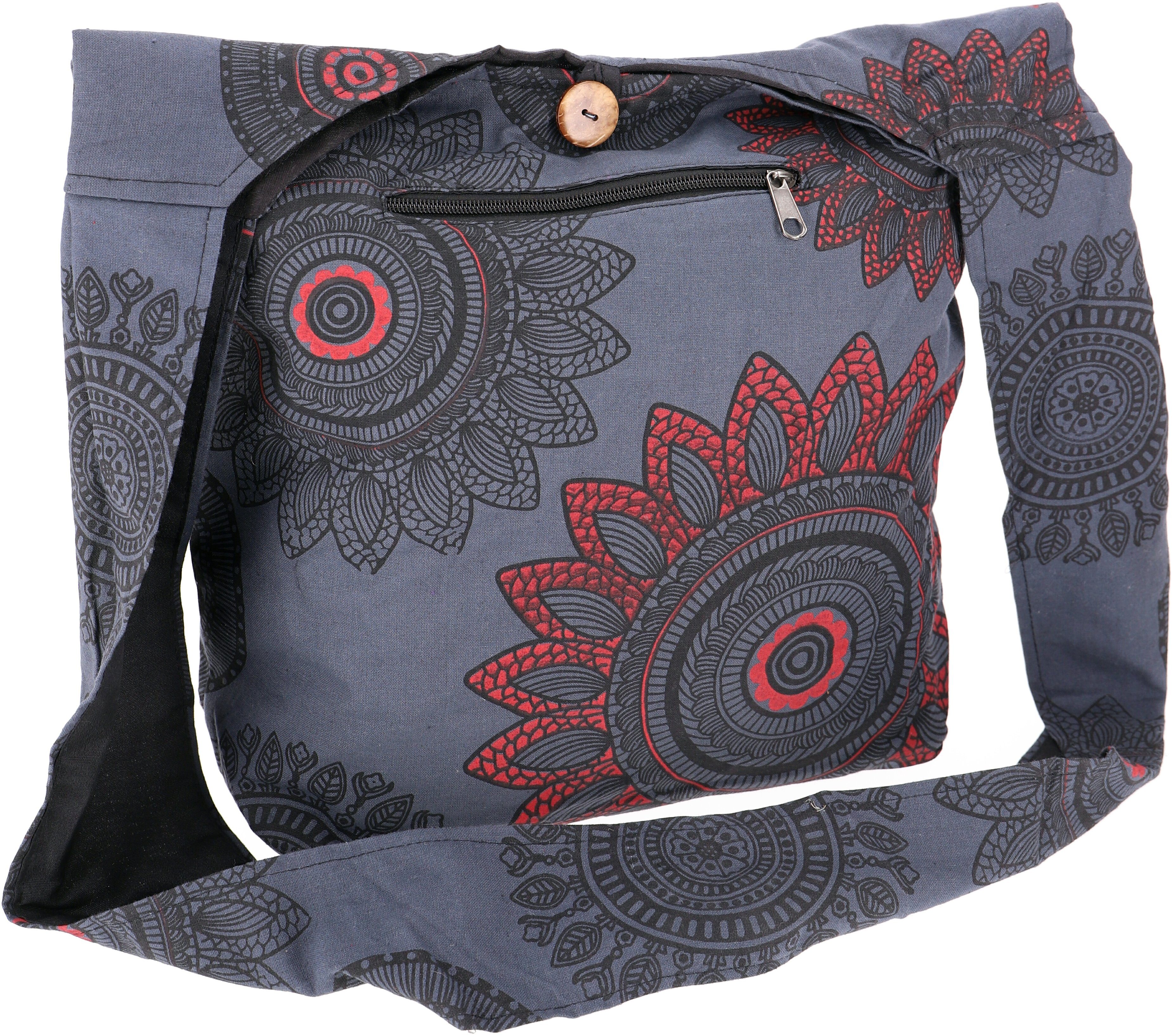Guru-Shop Schultertasche Sadhu Bag, Goa Tasche, Schulterbeutel,.. Modell 2