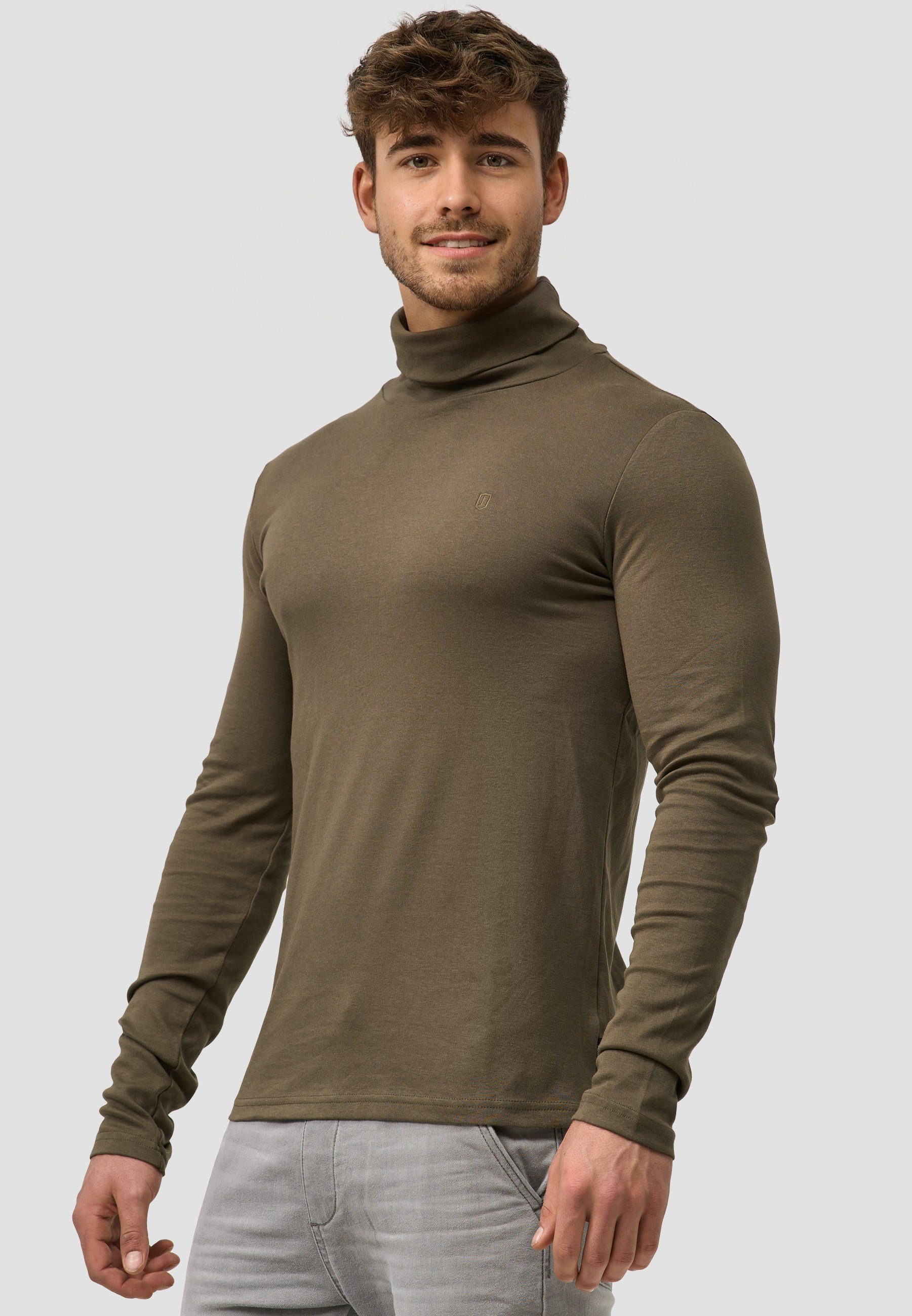Indicode Rollkragenshirt Herren Eagon Langarmshirt Herrenshirt