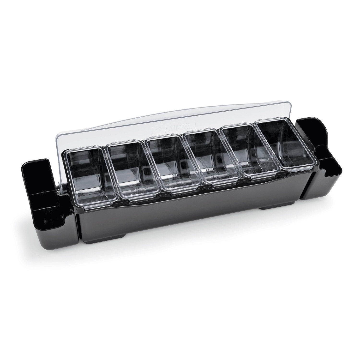 WAS Futterbehälter Zutatenbehälter, Lebensmittelbehälter mit 6 Einsätzen, 0,7 ltr