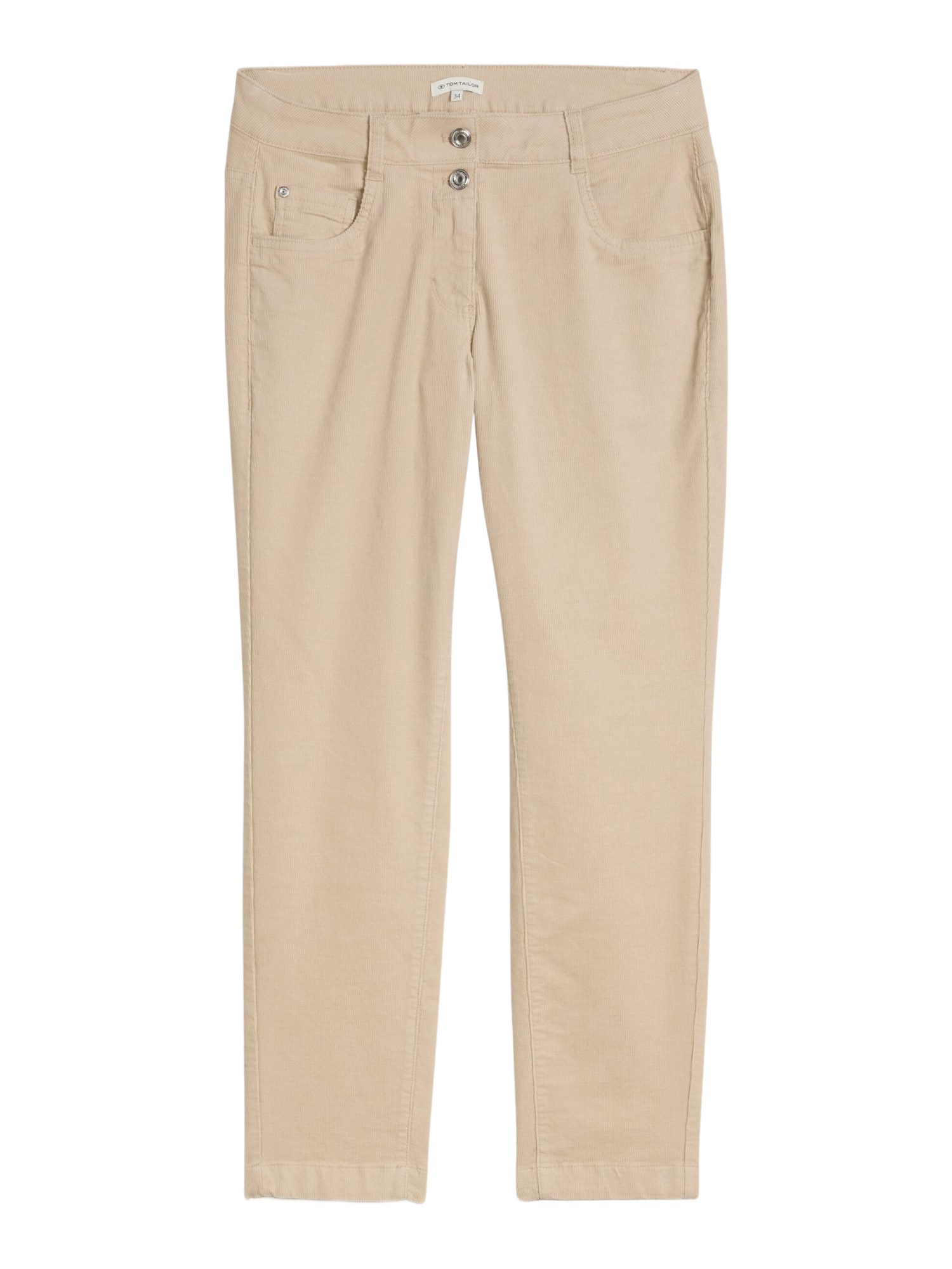 TOM TAILOR 7/8-Hose N natur,Casual,Baumwolle,Unifarben,Tapered Fit,Mittel