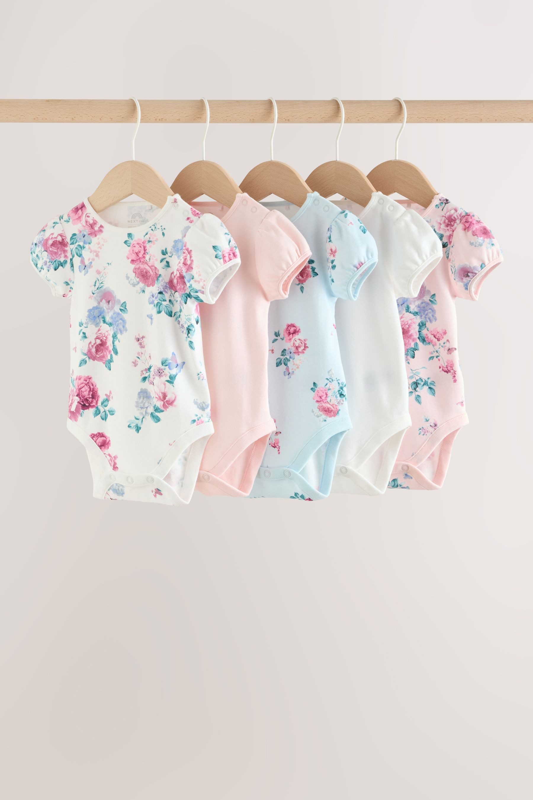 Next Kurzarmbody Kurzärmelige Strampler, 5er-Pack (5-tlg)