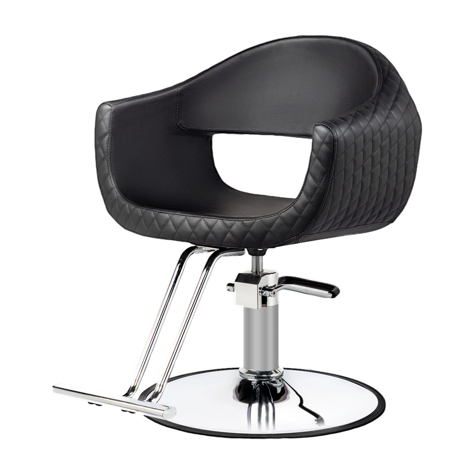VINGLI Stuhl Friseustuhl, Barber Stuhl, Friseur Stuhl, Barberstuhl, Barber Chair, höhenverstellbar 90-105 CM, 360° Drehbar & 150 kg Tragkraft, PVC-Leder