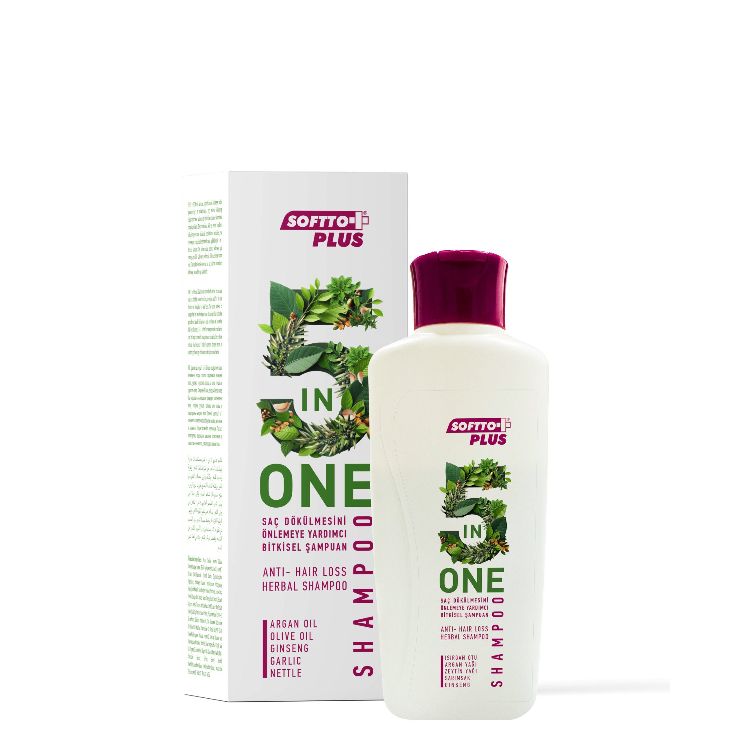 Softto Plus Haarshampoo 5in1 Anti-Hair Loss Herbal Shampoo - für stärkeres, volleres Haar