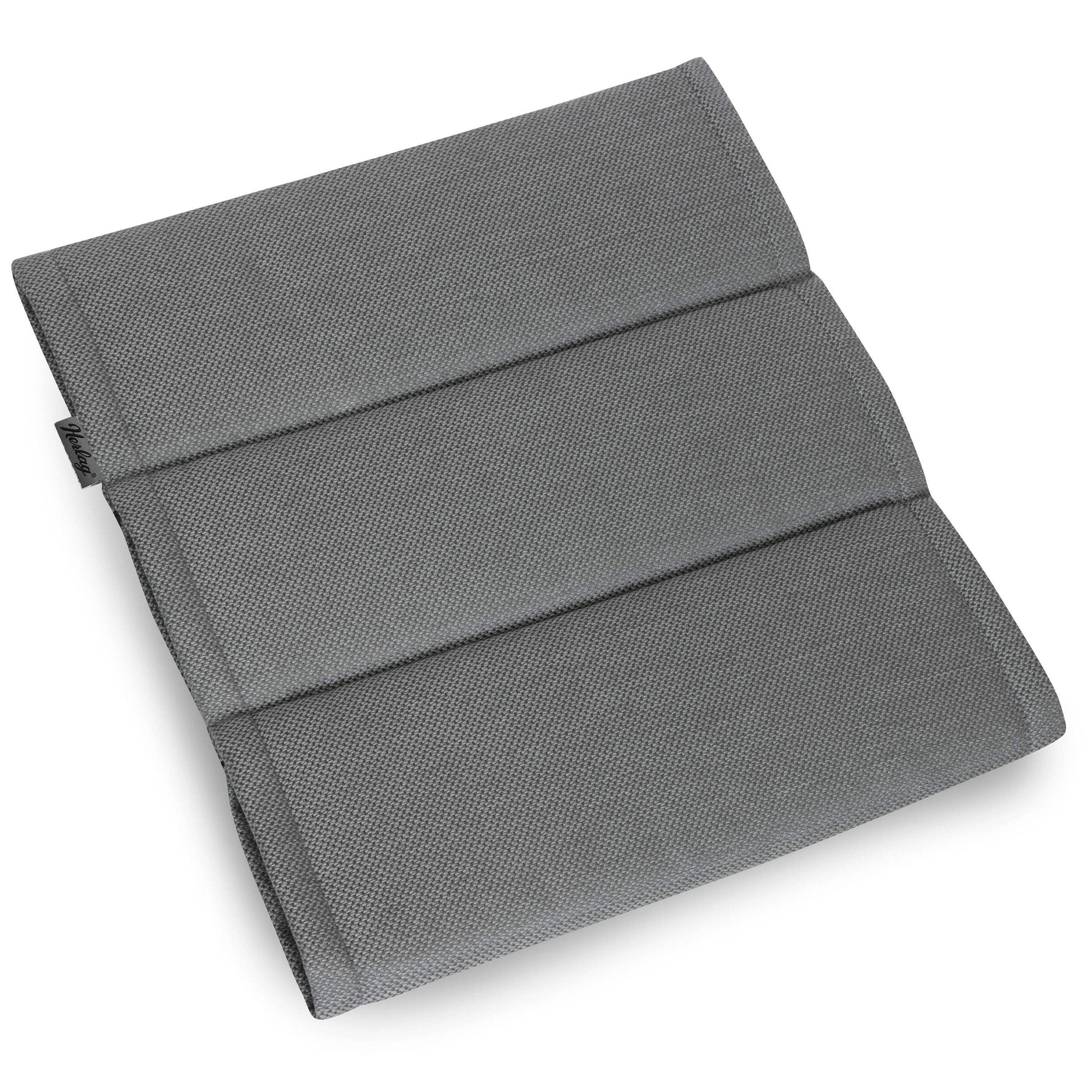 Herlag Hockerauflage Linnea, 50x50x3cm leichtes Kissen edles Strukturgewebe