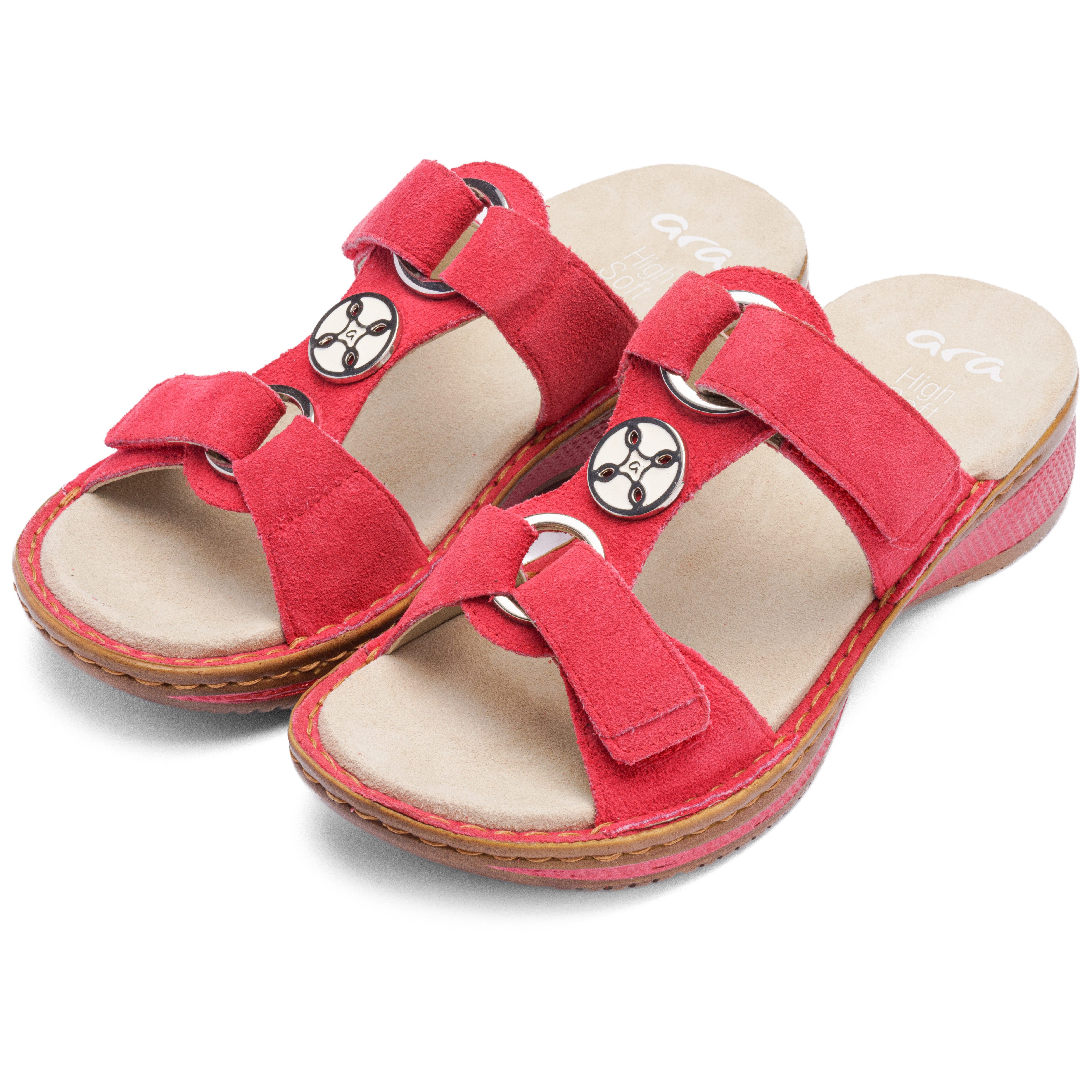 Ara HAWAII Pantolette, Keilabsatz, Sommerschuh, Schlupfschuh mit Schmuckelement