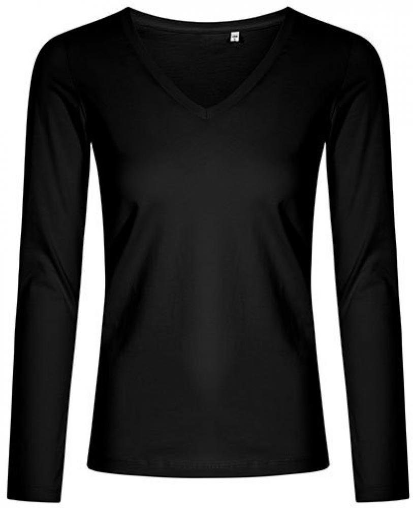 Promodoro Langarmshirt Damen V-Neck T-Shirt Longsleeve, günstig online kaufen