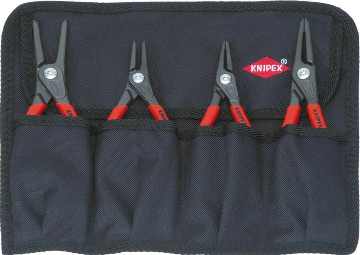 Thumbnail - Knipex Zangenset Knipex Präzisions-Sicherungsringzangen-Set, 4-teilig, Rolltasche, rot, 4-tlg.