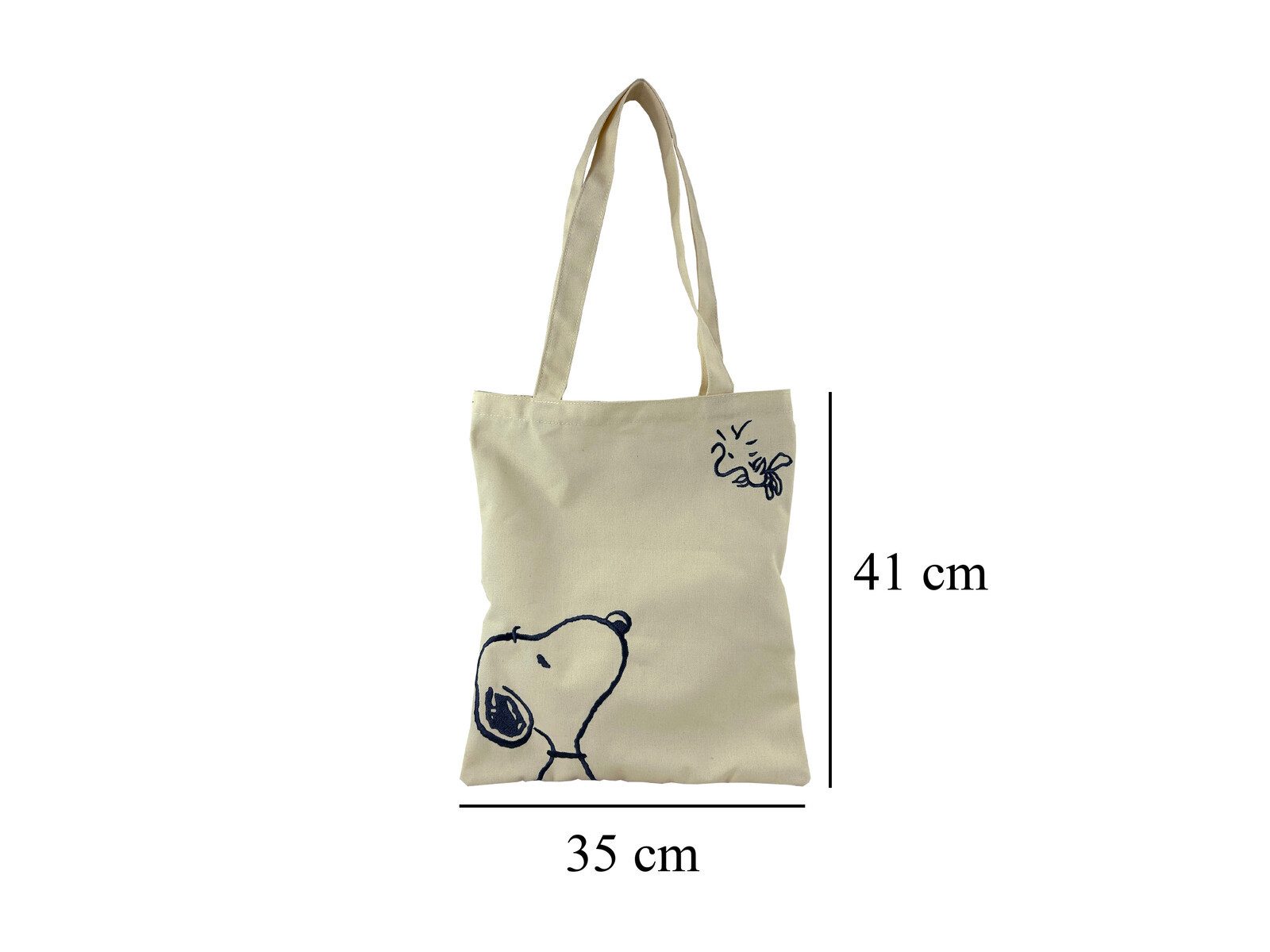Snoopy Shopper Tasche schlicht mit langen Henkeln Alltagstasche – Bild 4 von 4