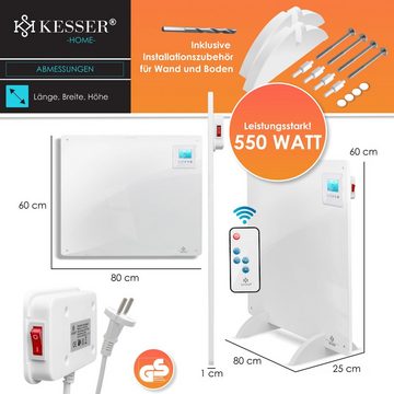 KESSER Infrarotheizung, Infrarotheizung 425-550 Watt mit Fernbedienung LCD-Display