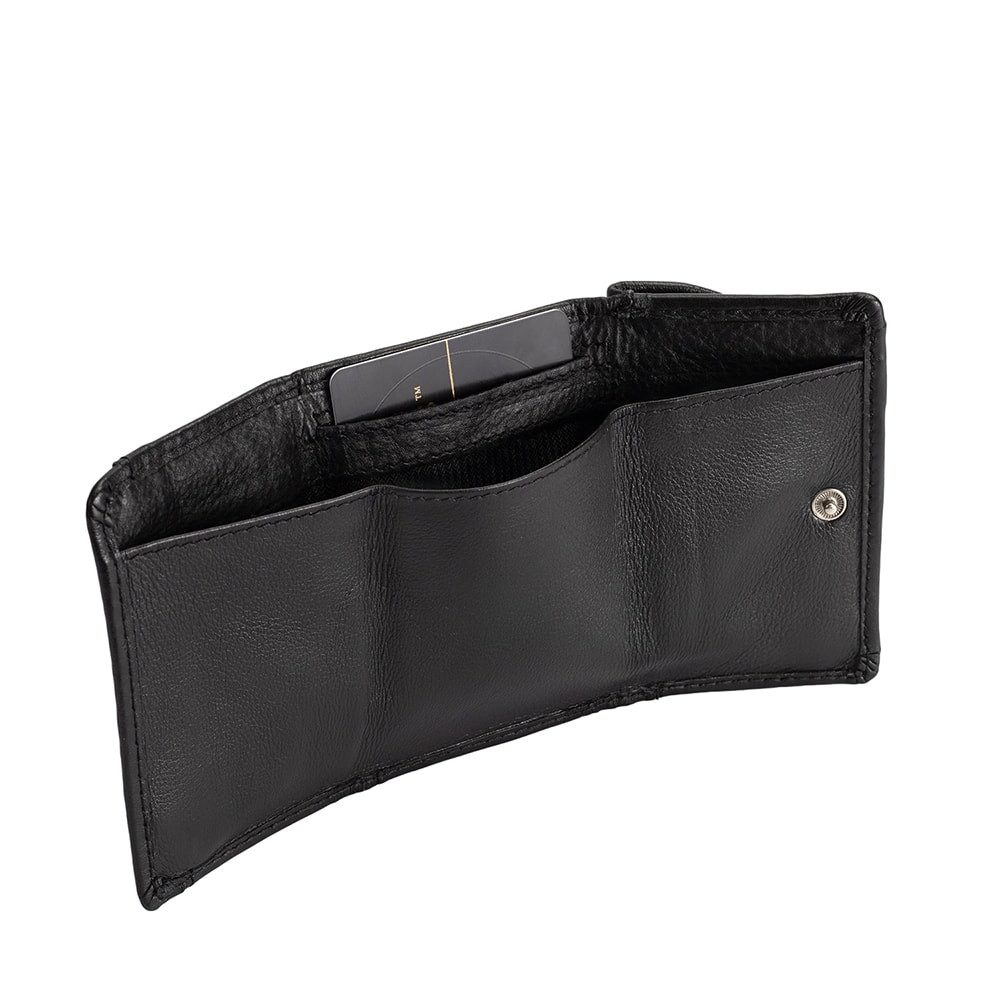 BRANCO Mini Geldbörse Kleine Geldbörse / Mini-Portemonnaie, Leder Schwarz, Branco 31105