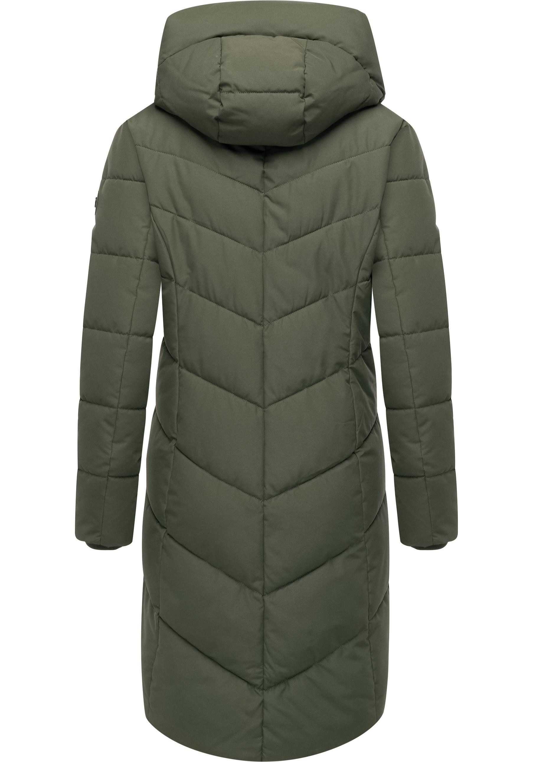 Ragwear Steppmantel Natalin YOUMODO Warmer Damen Wintermantel mit V-Steppung und Kapuze – Bild 3 von 5