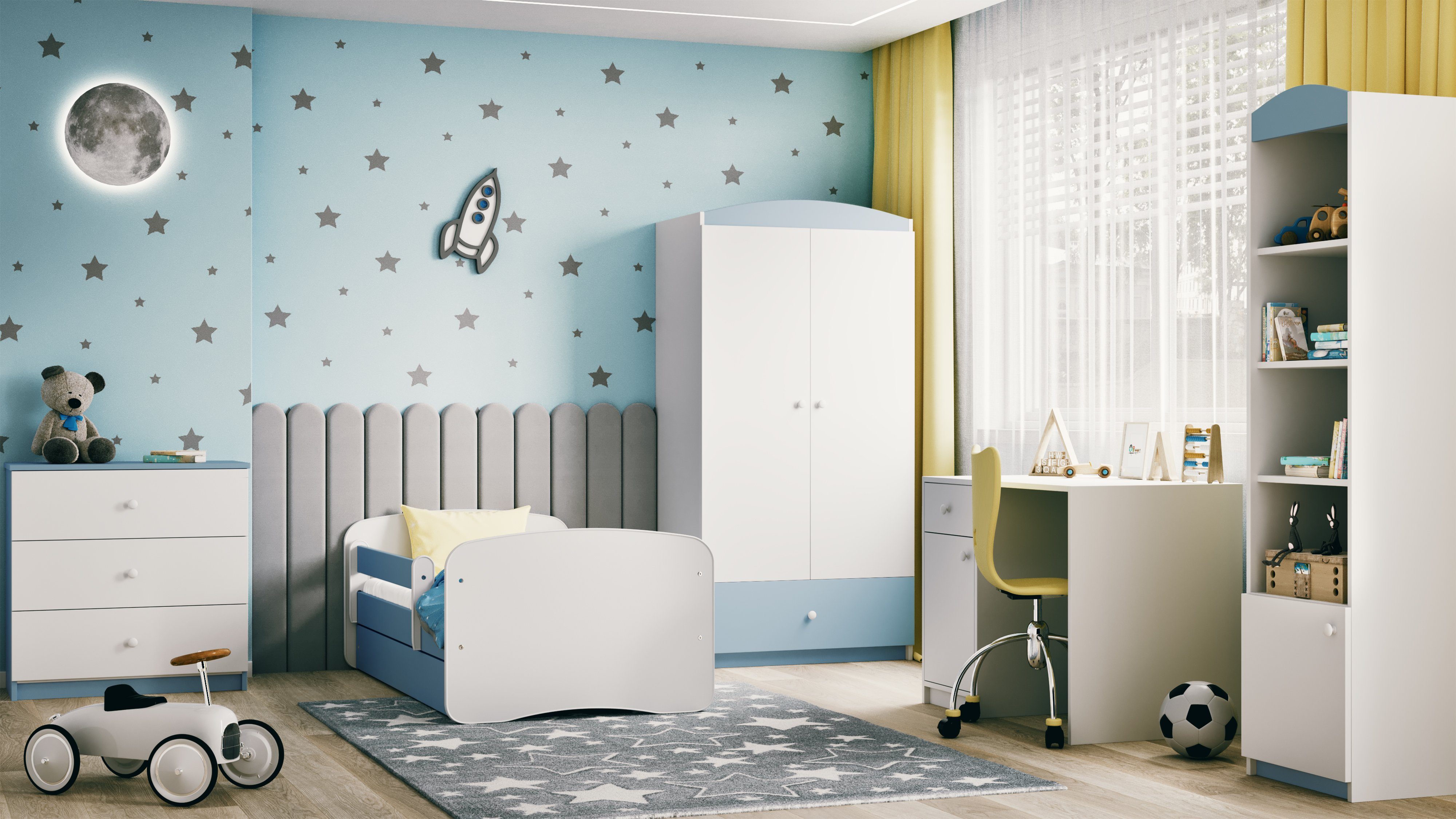 Bjird Kinderkleiderschrank Kleiderschrank Babydreams (4 Einlegeböden und Sc günstig online kaufen