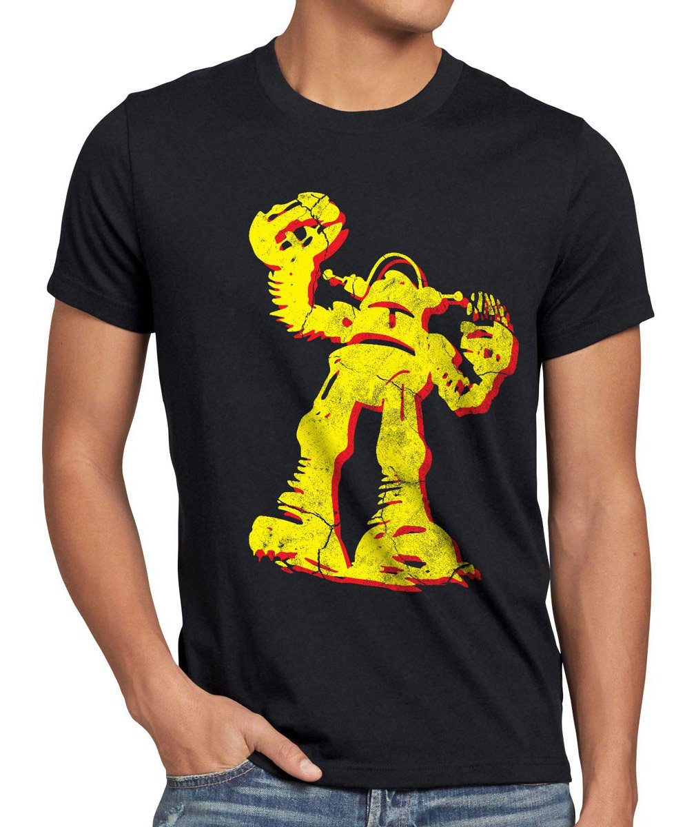 style3 Print-Shirt Herren T-Shirt Hero Robot Big Bang Sheldon TV Serie Roboter Cooper Comic Theory schwarz | T-Shirts
