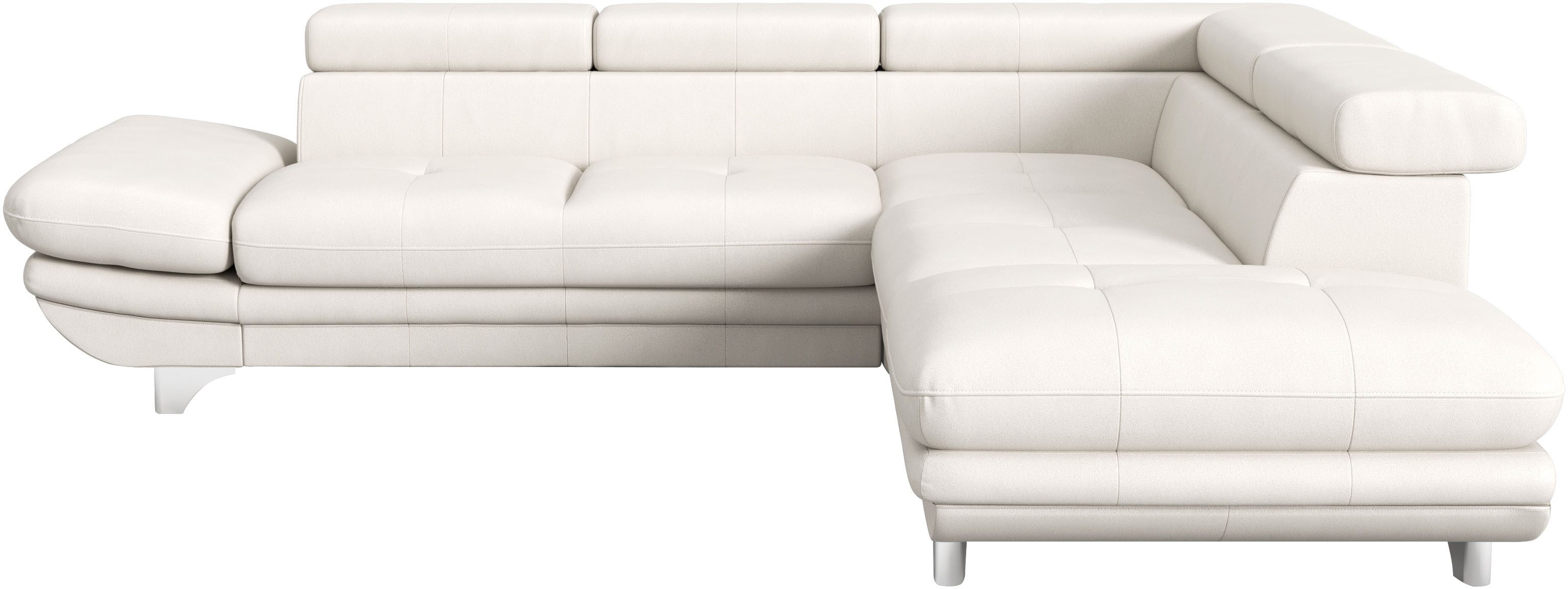 COTTA Ecksofa Enterprise L-Form, mit Arm- & Kopfteilverstellung, wahlweise mit Bettfunktion