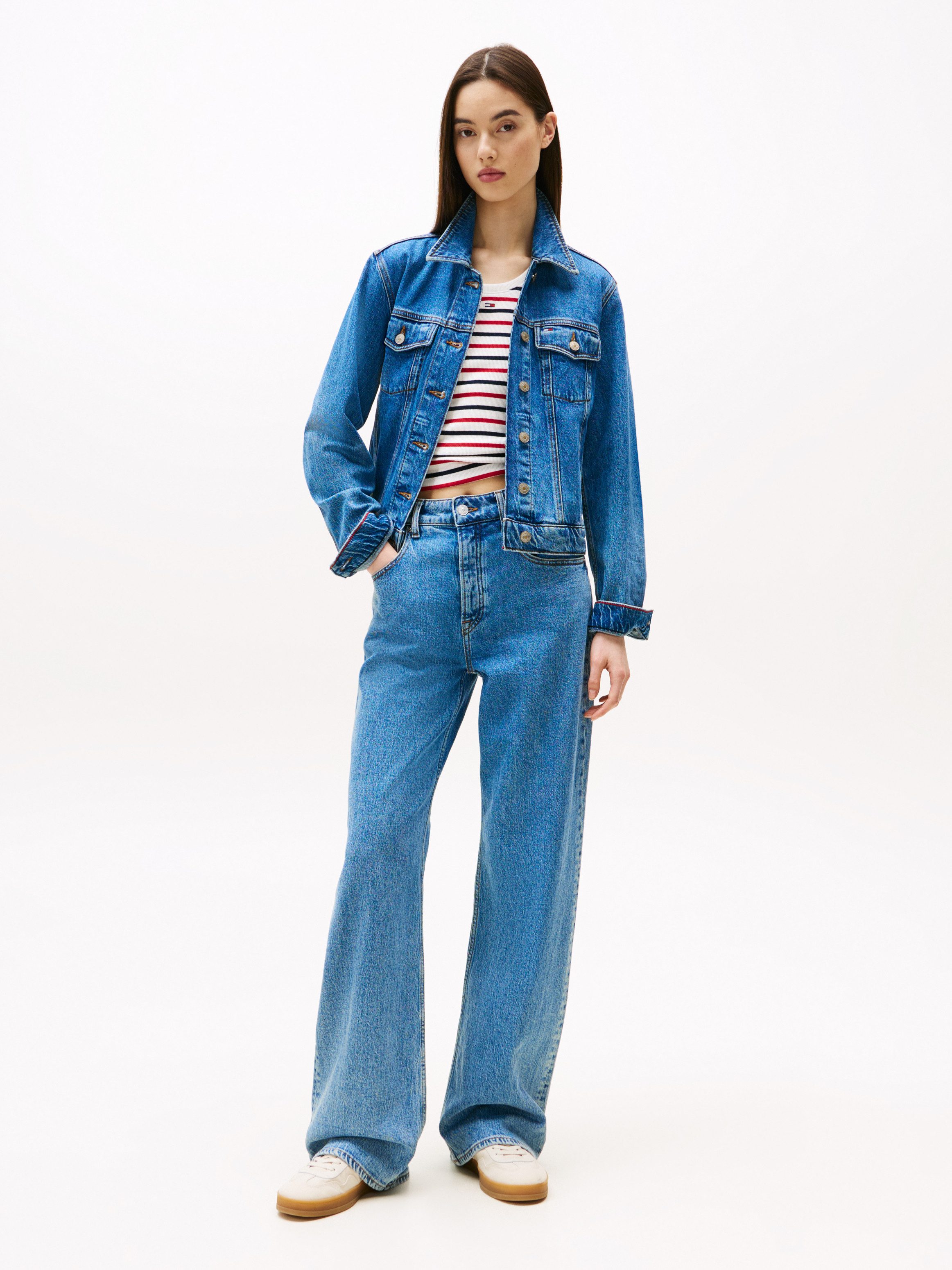 Tommy Jeans Relax-fit-Jeans MIA MR RLXD STR in blauer Waschung, mit Hammerschlaufe, Mid Rise