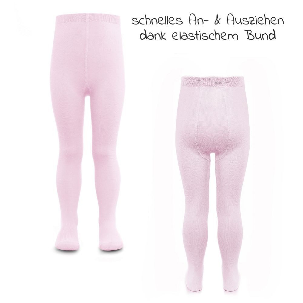 LaLoona Strumpfhose Rosa (Set 2er-Pack) 2er Pack Baby und Kinder Strumpfhose 2x Babystrumpfhosen Gr. 62/68