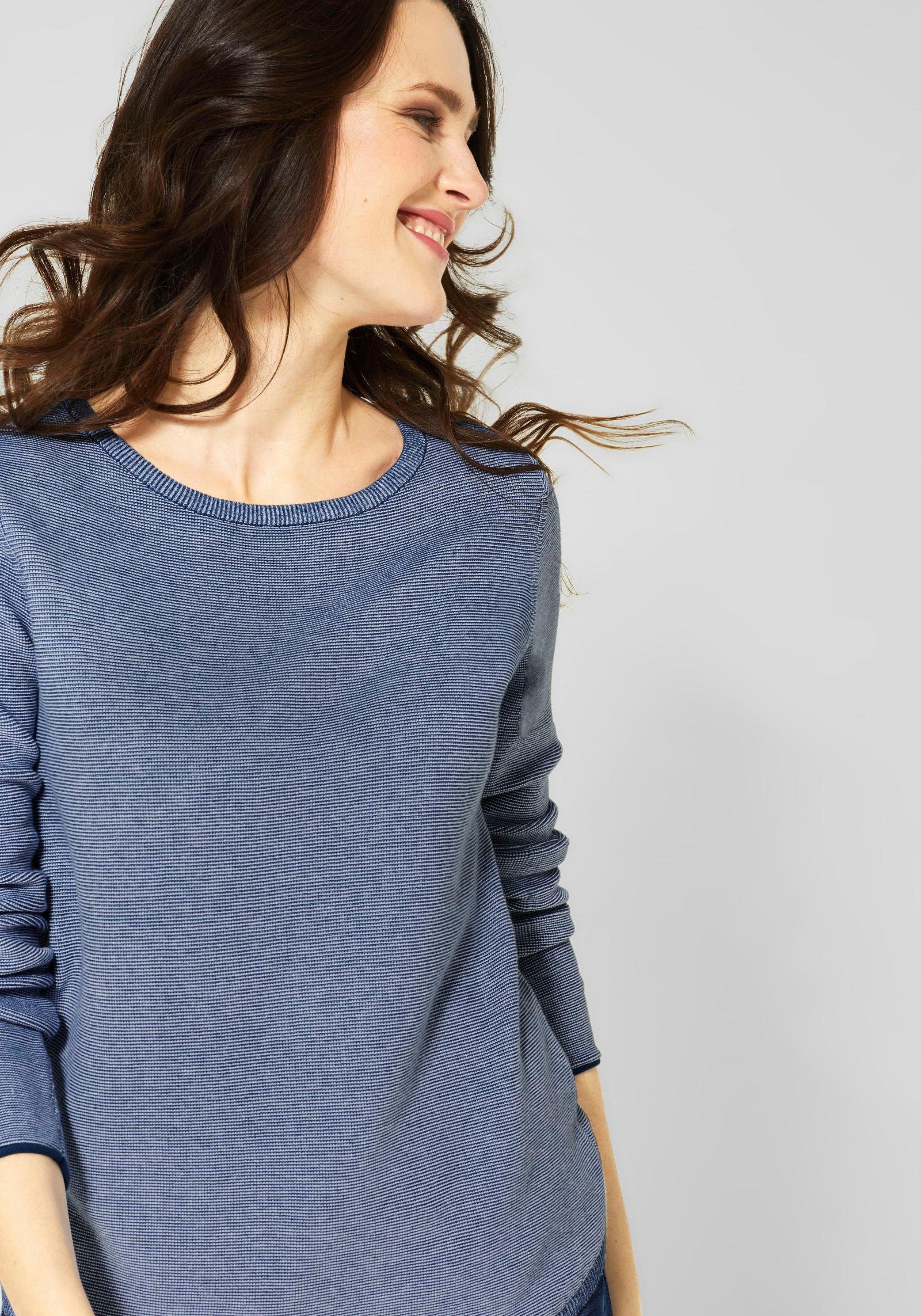 Damen Pullover V-Ausschnitt Gerippt - Leichter Strickpullover Basic Langarm Bluse