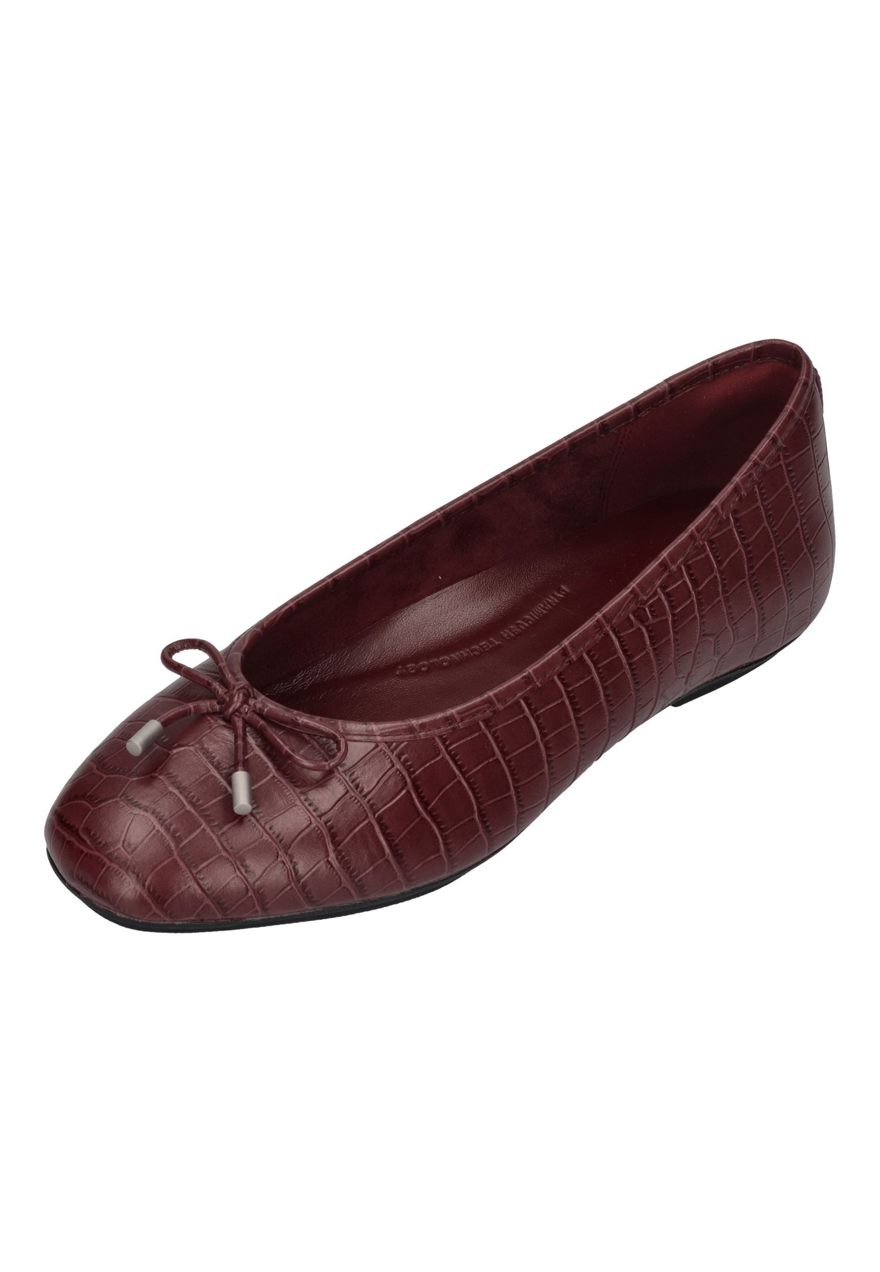 Fitflop DELICATO CROCODILE BALLERINAS Ballerina Dark Merlot