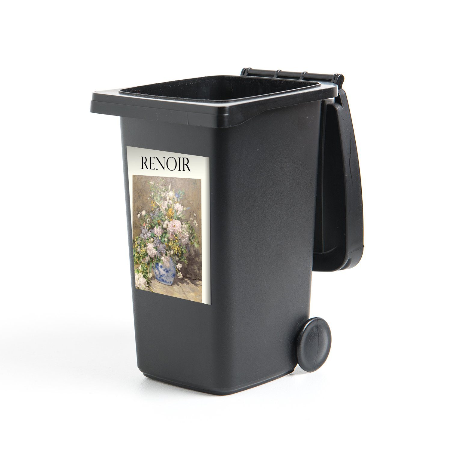 MuchoWow Wandsticker Gemälde - Renoir - Frühlingsstrauß (1 St), Mülleimer-aufkleber, Mülltonne, Sticker, Container, Abfalbehälter | Wandtattoos