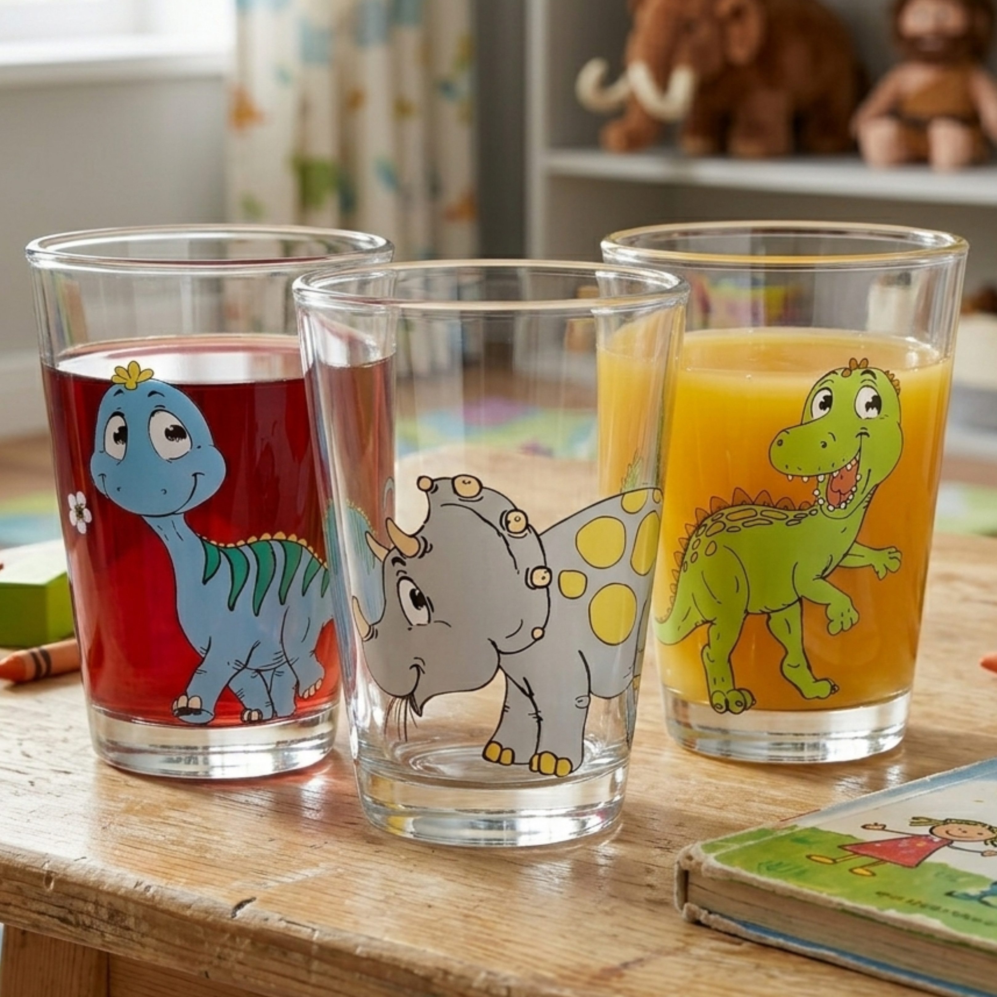 Ritzenhoff & Breker Kinderbecher Dino, 6-tlg., Glas, je 200 ml