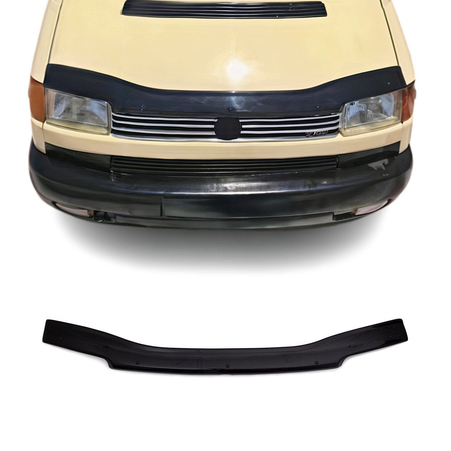 OMAC Вентиляционные решетки Motorhaube Deflektor Insekten für VW T4 1990-2003 Acryl Dunkel (1 St), Luftabweiser, Abweiser, Schneeschutz, Langlebig,Einfache Montage