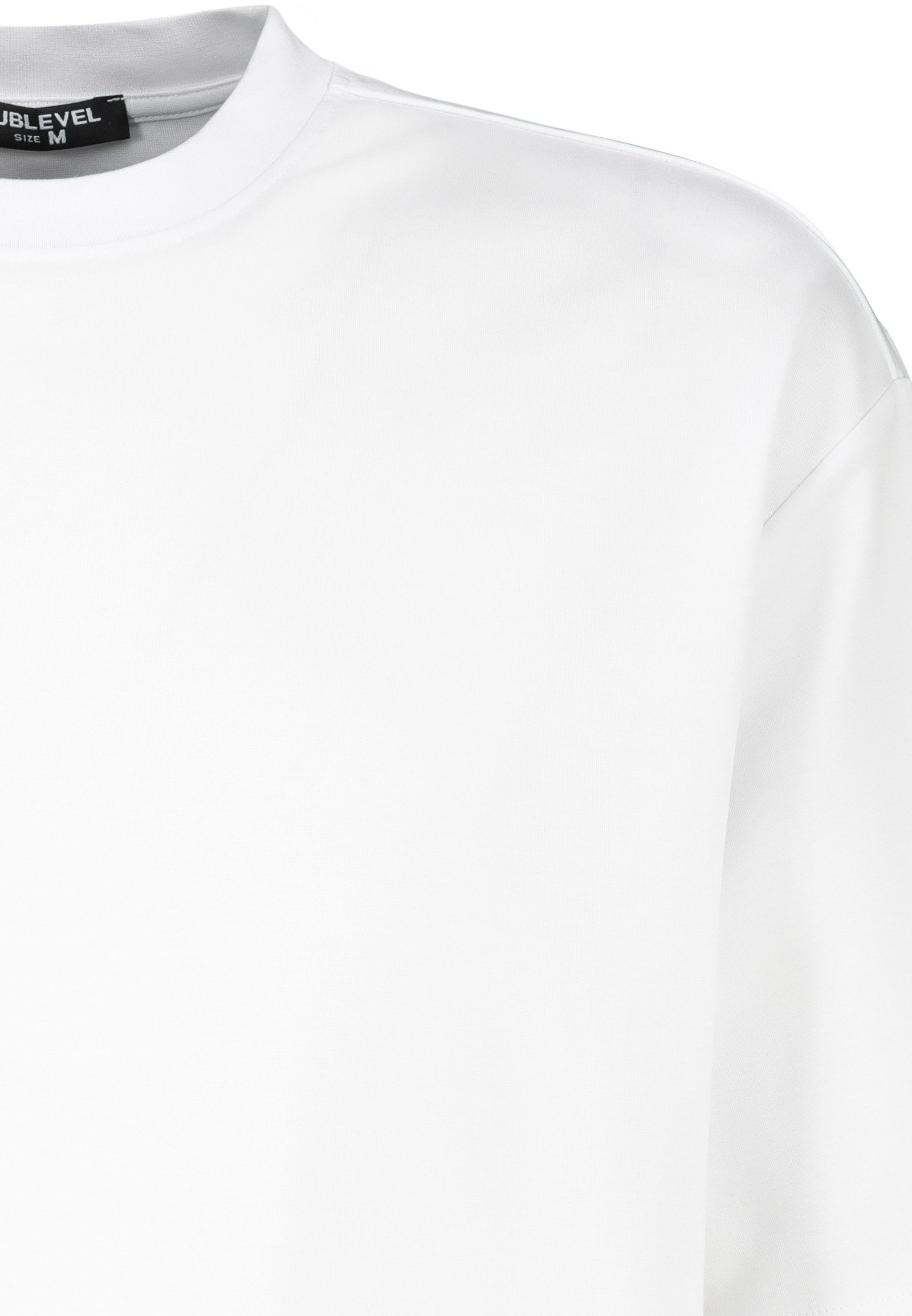 SUBLEVEL T-Shirt Unifarbenes Kurzarmoberteil 2er-Set Rundhalsausschnitt Basic (2-tlg) H12112M22618_T-Shirt