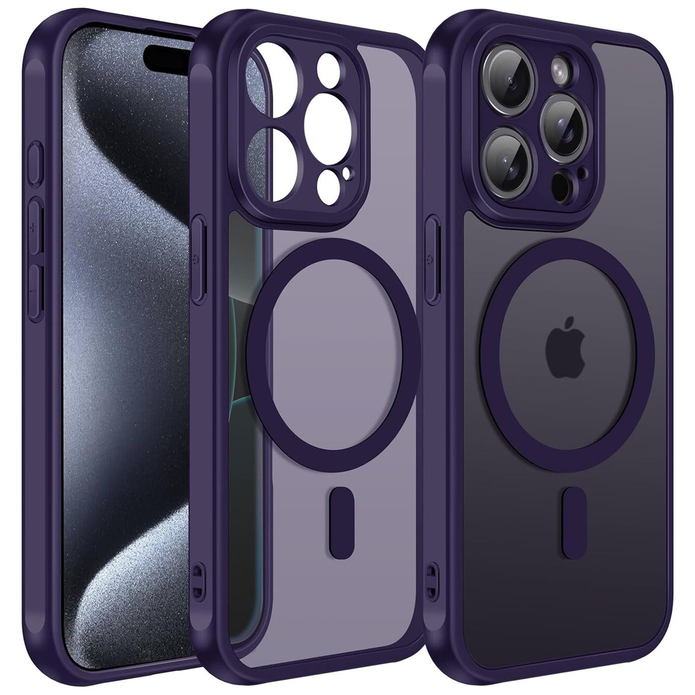CoolGadget Handyhülle für Apple iPhone 15 Pro Max 6,7 Zoll, Kamera Schutz Hülle Silikon Hard Case Schutzhülle für Magsafe Zubehör