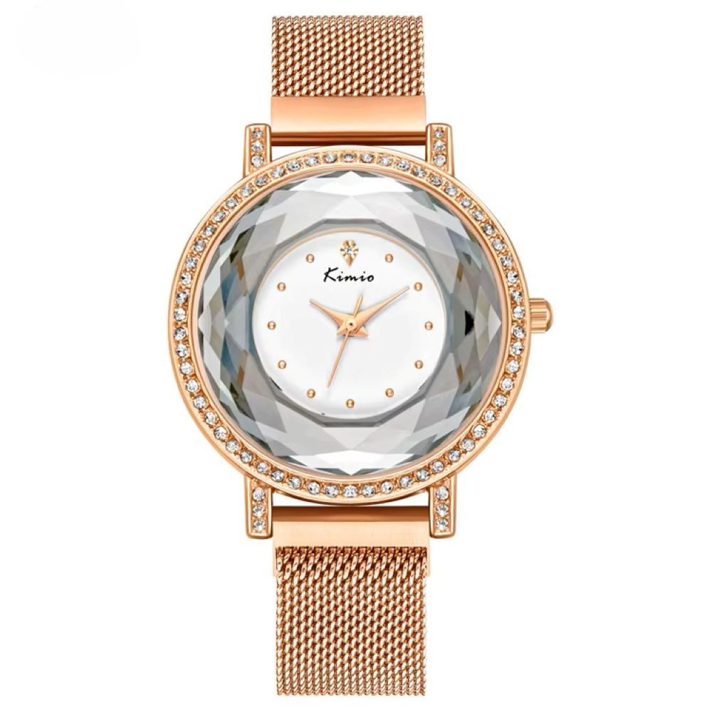 Tidy Quarzuhr KIMIO Damenuhr Weiß Set – Roségold mit Armband und Geschenksc günstig online kaufen