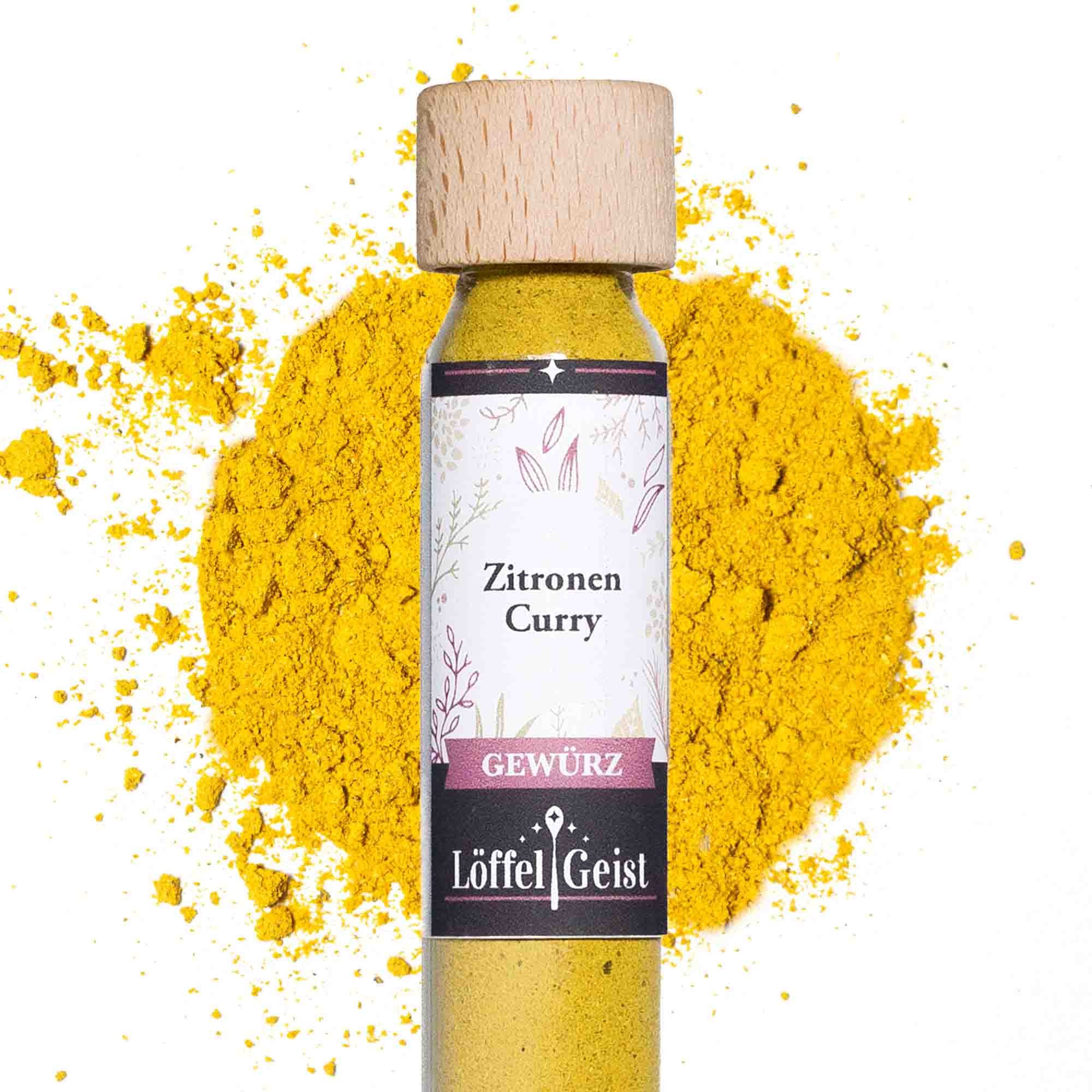 Löffelgeist Gewürz Zitronen Curry(32g im praktischen Dosierglas)