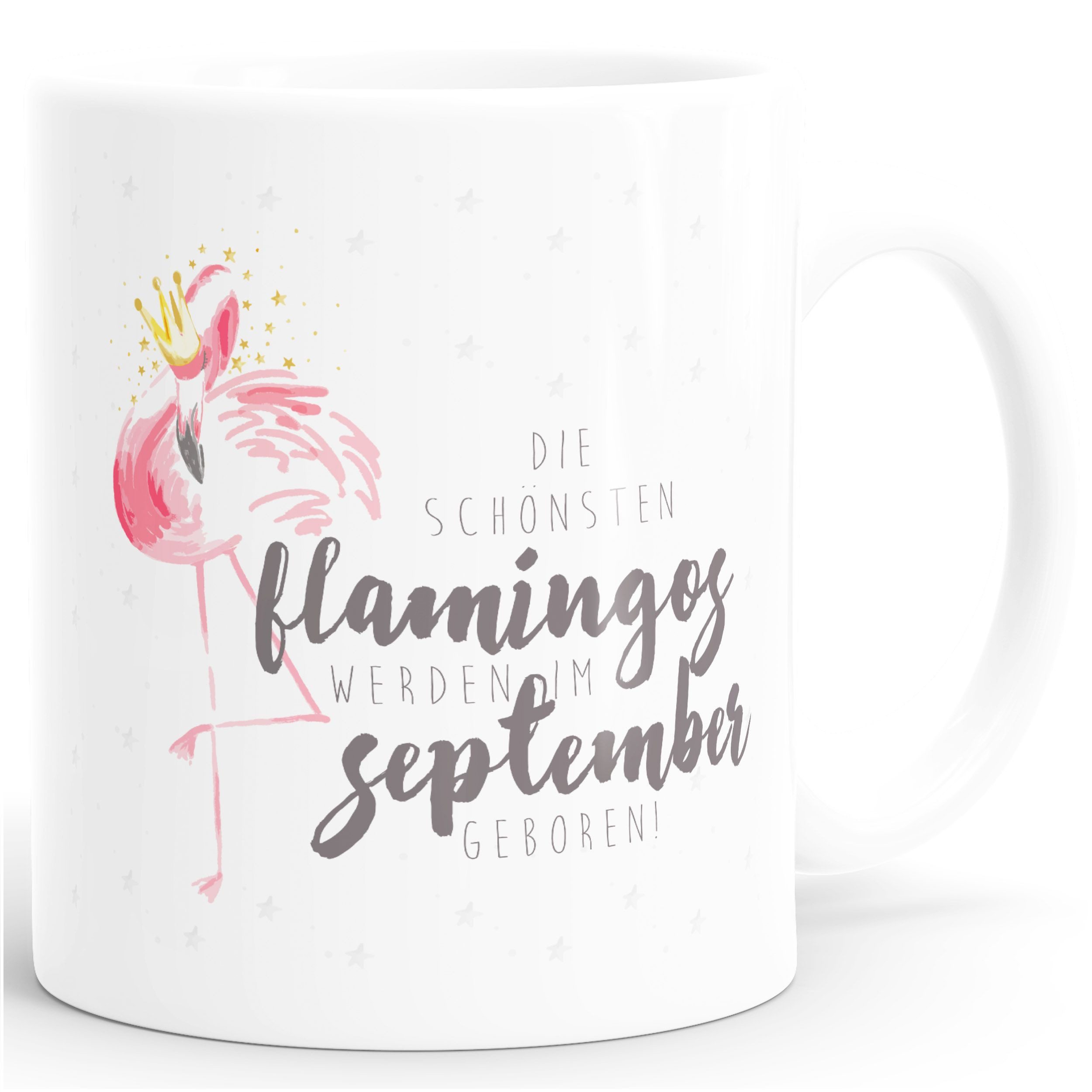 MoonWorks Tasse Geschenk-Tasse Flamingo Krone die schönsten Flamingos werden im, Keramik