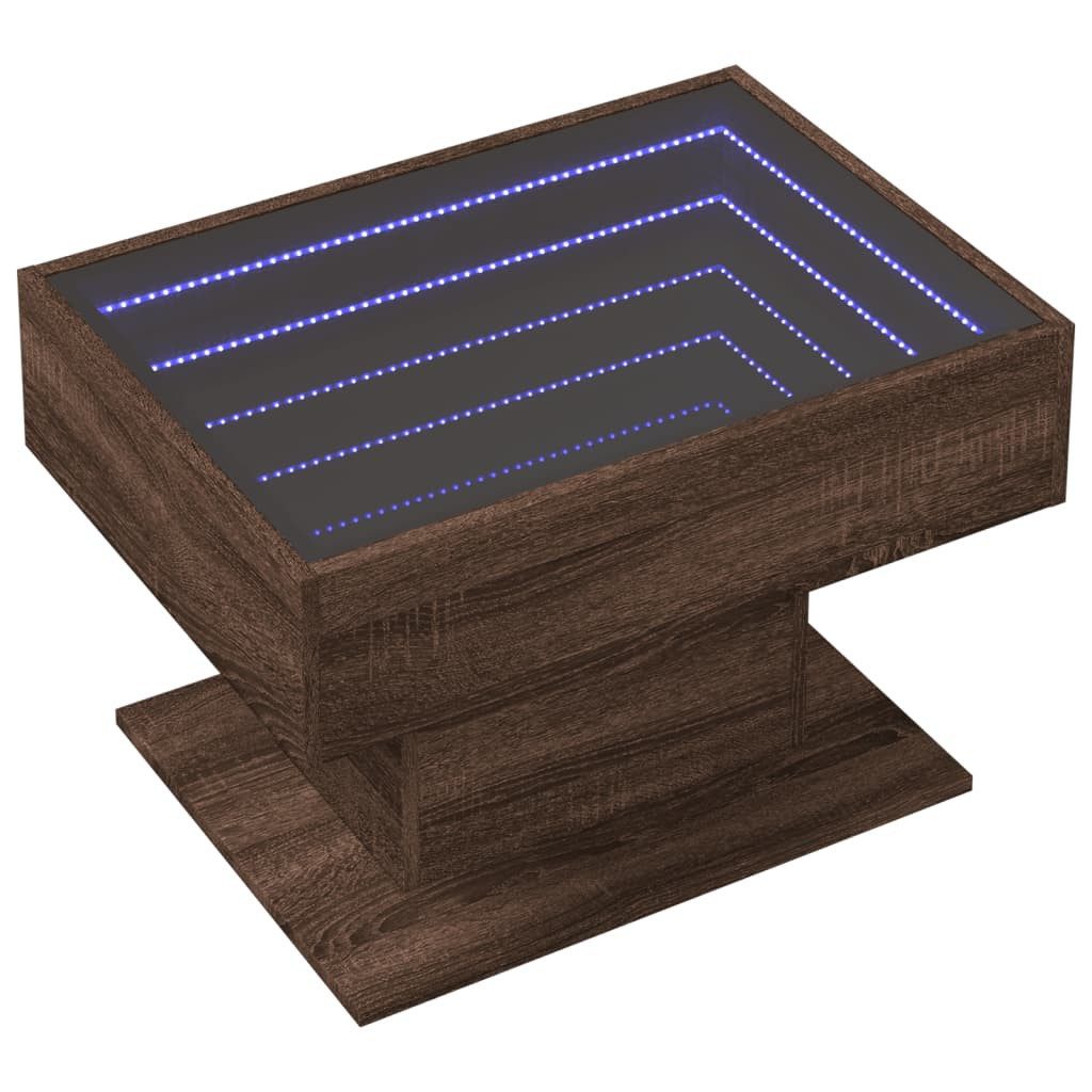 vidaXL Couchtisch LED-Couchtisch Braun Eichen-Optik 70x50x45 günstig online kaufen