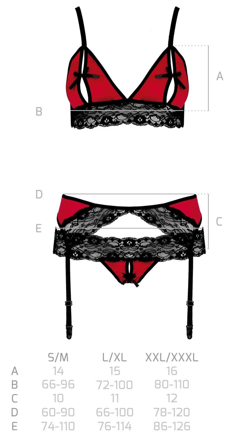 Casmir Set: Bügelloser BH mit sexy Strumpfgürtel und String