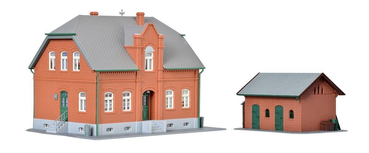 Kibri Modelleisenbahn-Gebäude Kibri 38188 H0 Siedlungshaus Oberhausen mit Nebengebäude, Spur H0