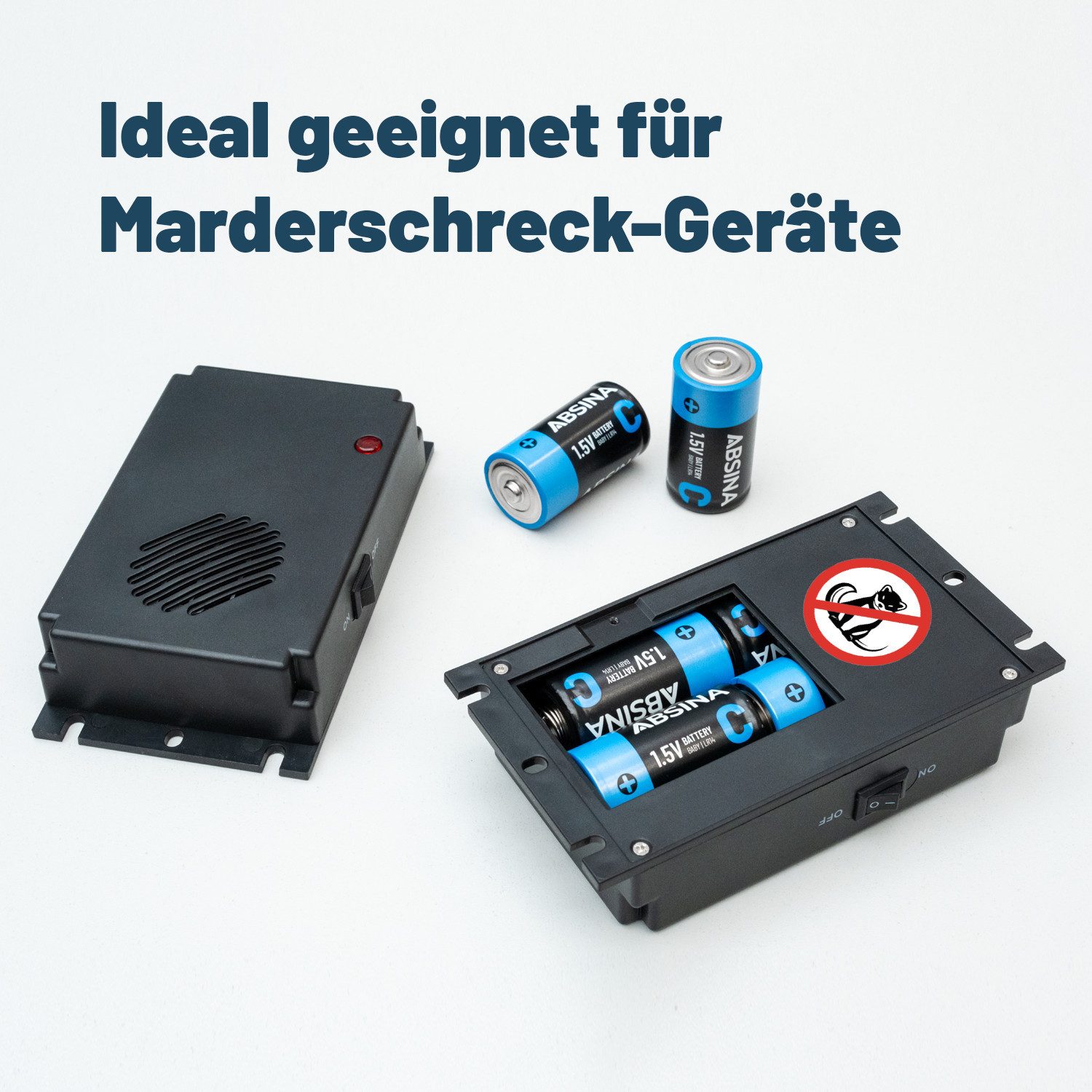 ABSINA 12x Baby C Batterien 1,5V Alkaline, langlebig, LR14 für Taschenlampe Batterie, (1 St)