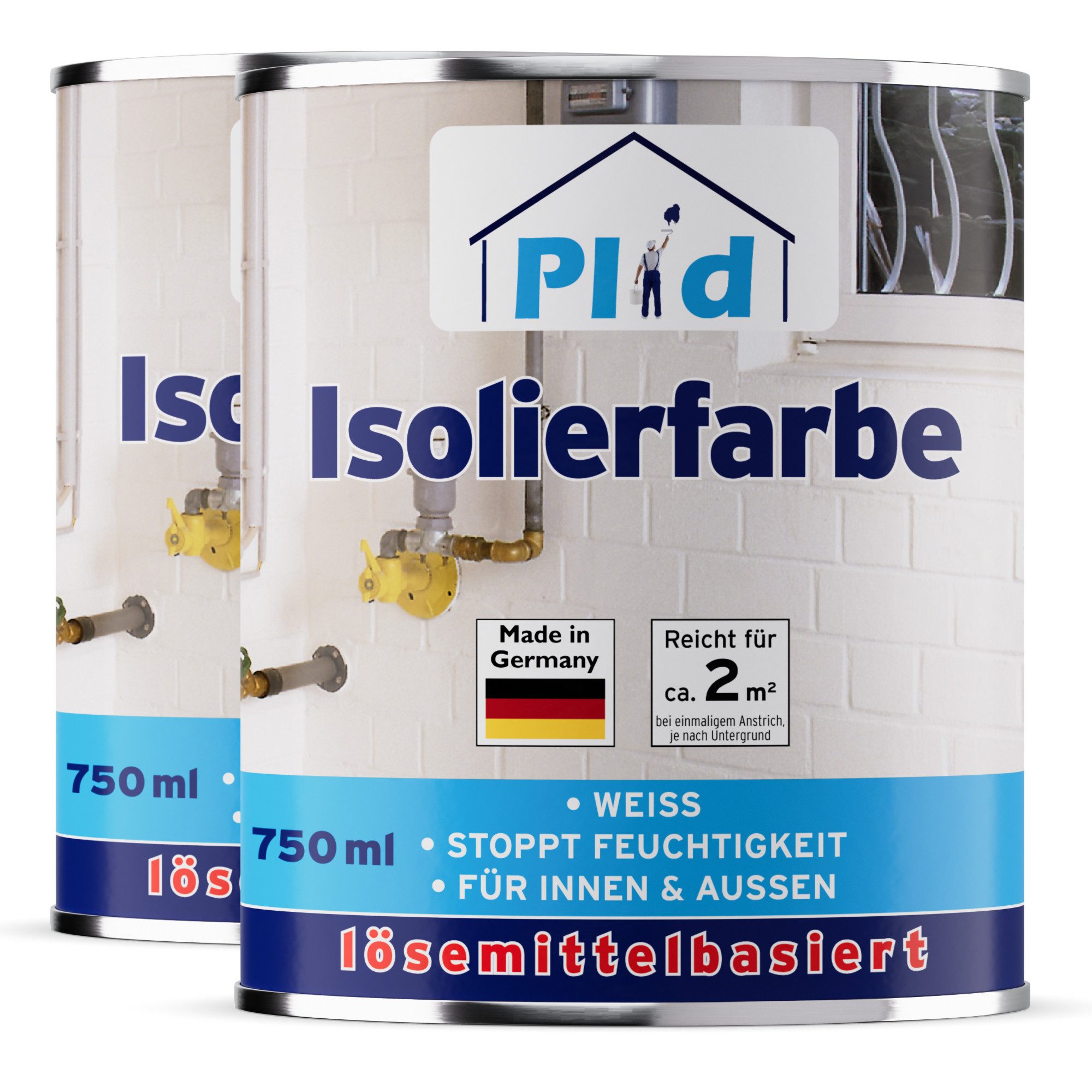 plid Nikotinsperre Isolierfarbe LH Niktoinfarbe Feuchteblocker Nikotinsperre Kellerfarbe, Schnelltrocknend