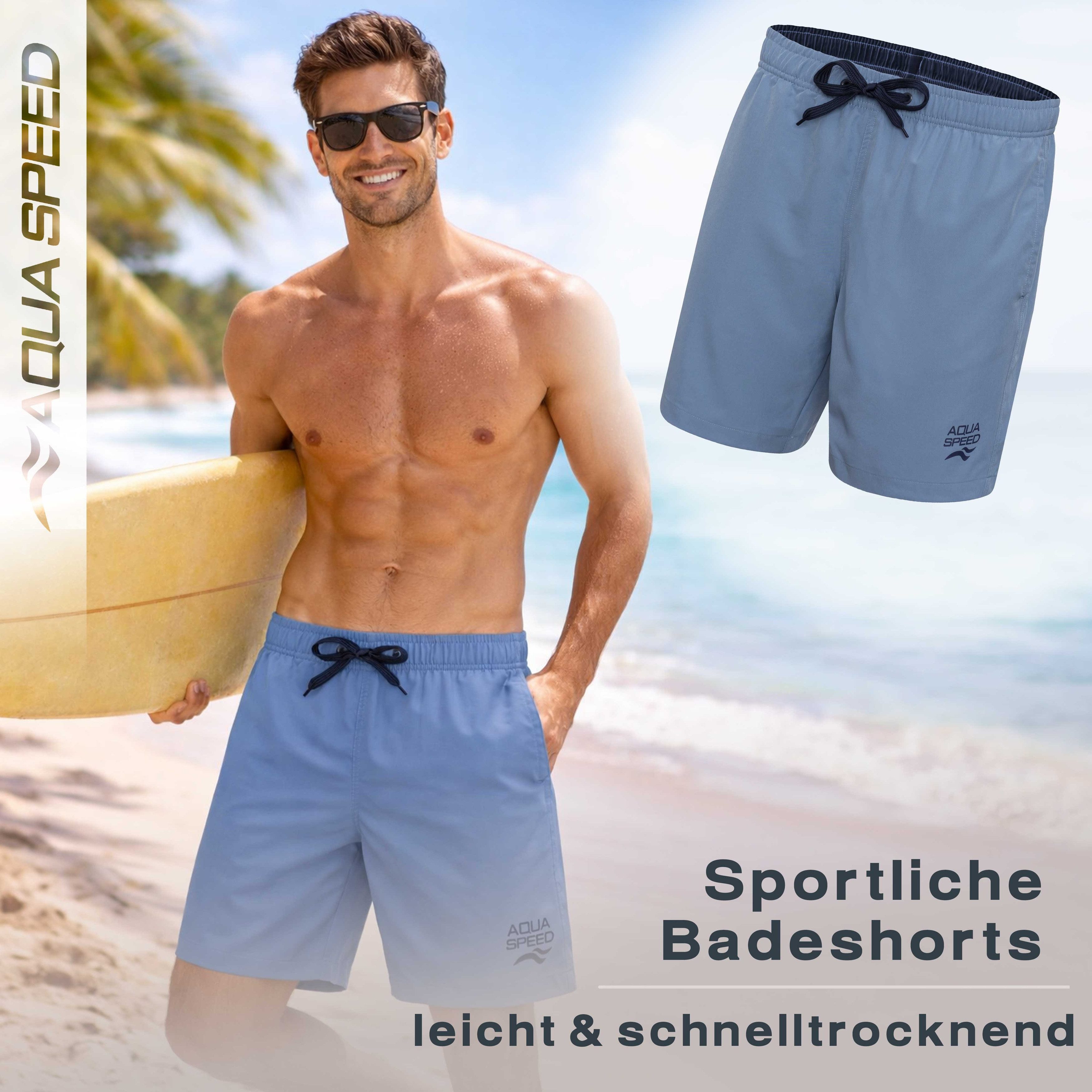 Aqua Speed Boardshorts (DYLAN Badehose Schwimmhose Strandhose Badeshorts He günstig online kaufen
