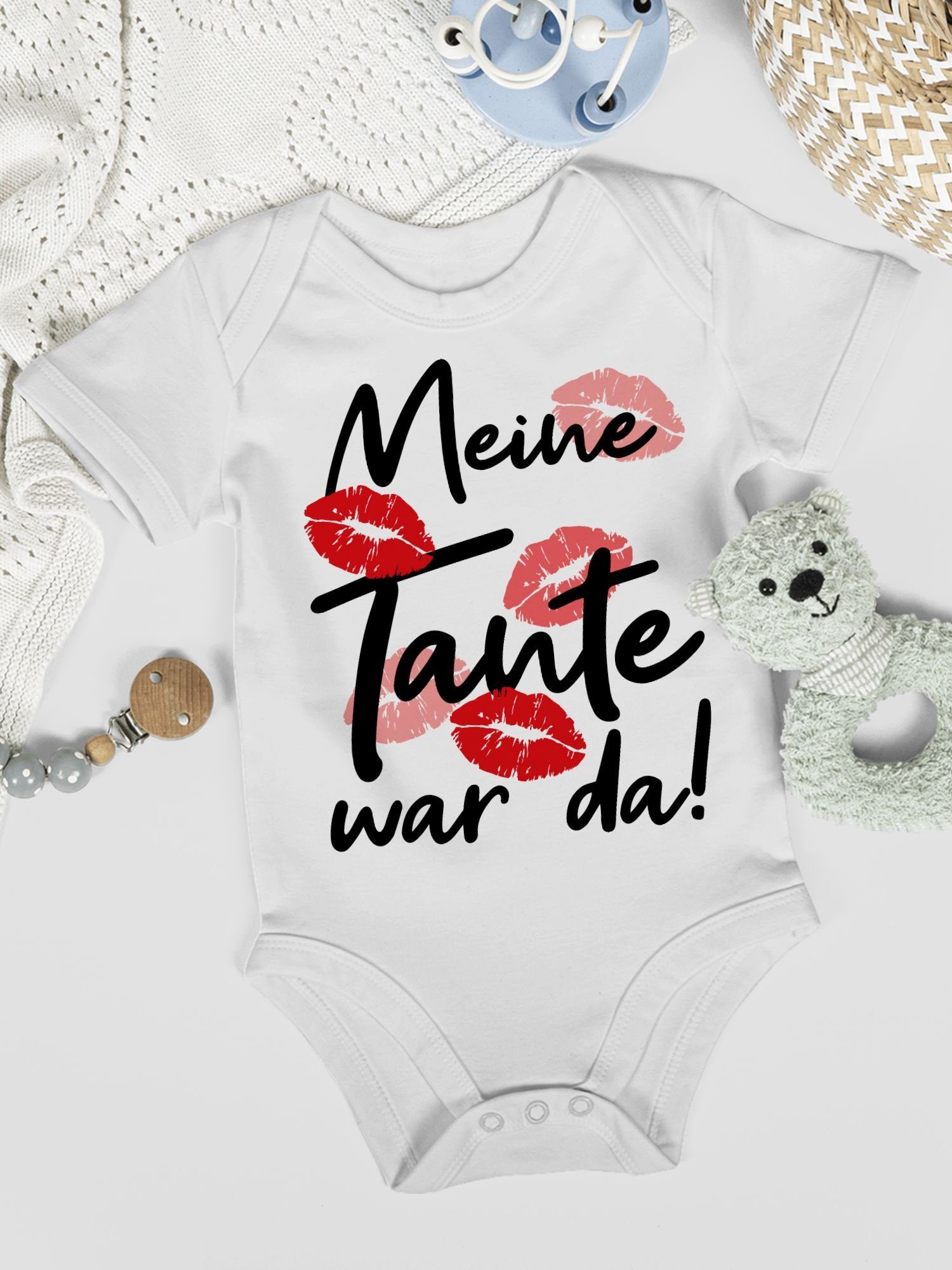 & Strampler Mädchen Junge Weiß - da Tante schwarz war Shirtbody 1 Meine Shirtracer Baby